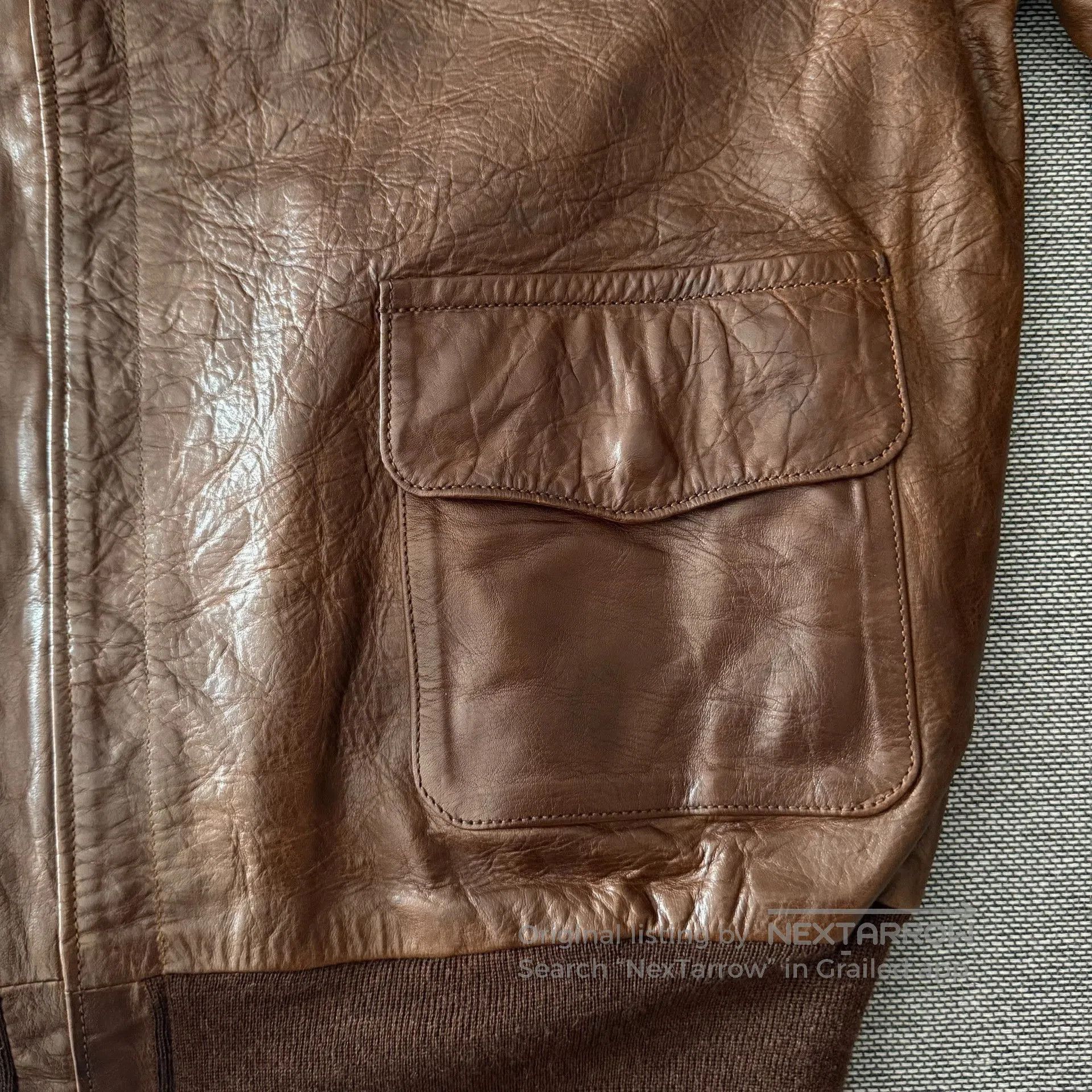 Eastman Leather Clothing Eastman Vegan Horsehide A2 Flight Jacket. Size US M / EU 48-50 / 2 - 5 Thumbnail