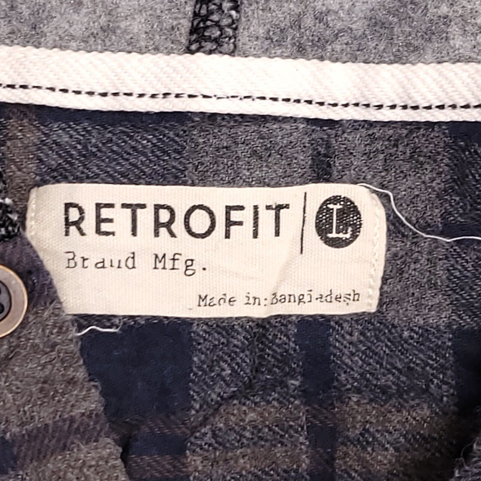 Retrofit Retrofit Casual Button Up Hoodie Mens Size Large Blue Brown Size US L / EU 52-54 / 3 - 3 Thumbnail