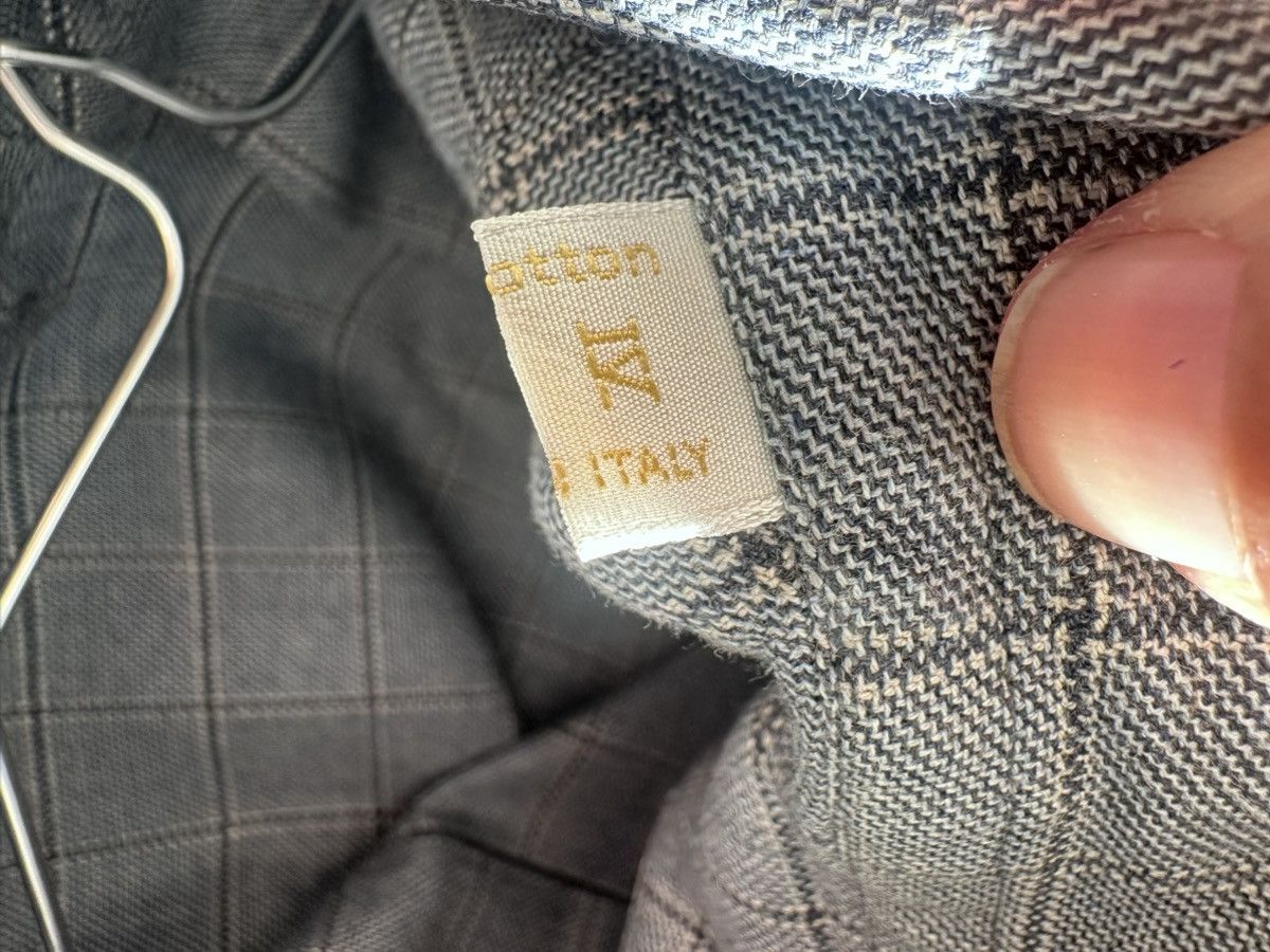 Brioni Brioni Blue Windowpane Shirt Made in Italy Mother-of-Pearl Size US M / EU 48-50 / 2 - 6 Thumbnail