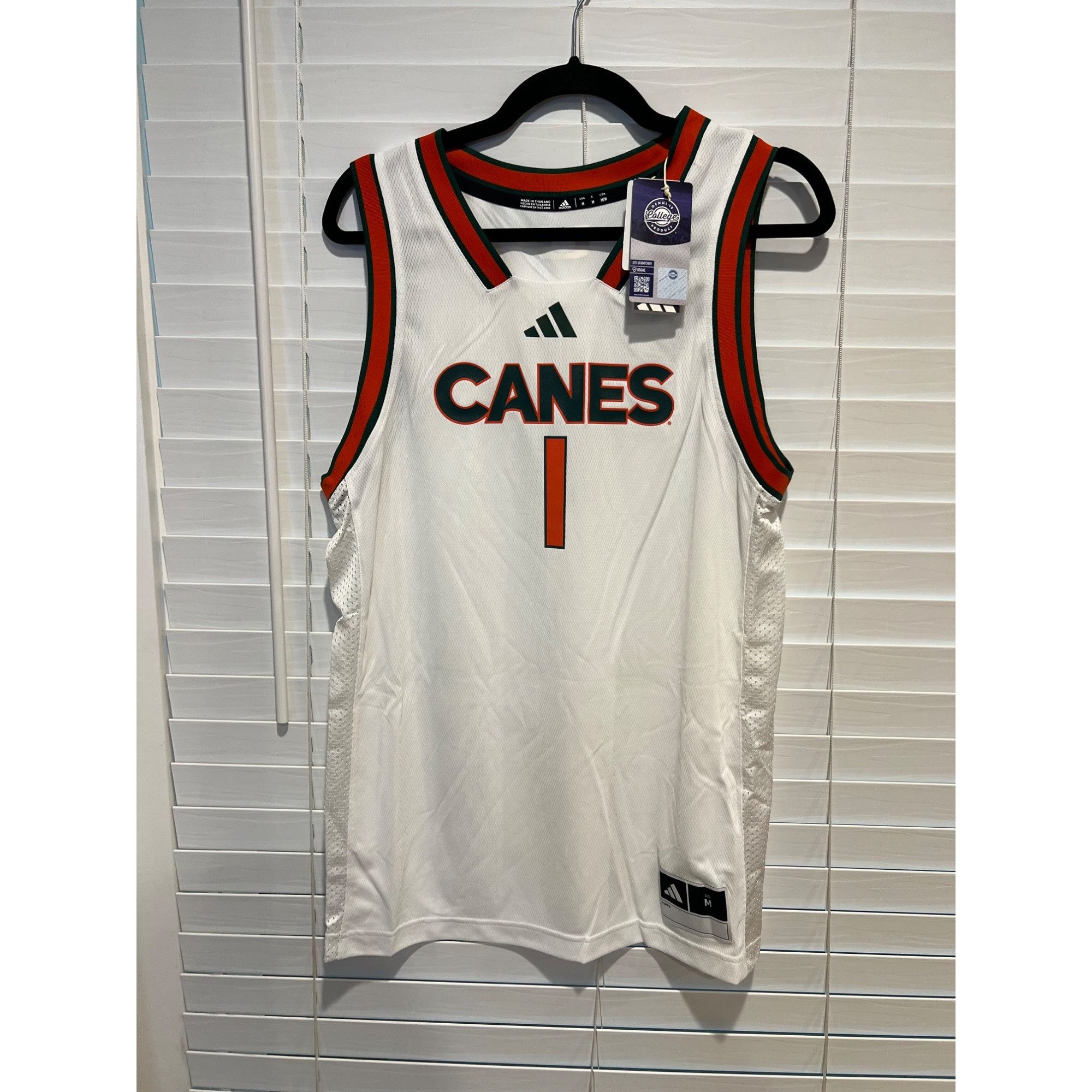 Adidas Adidas Miami Hurricanes Swingman Jersey - NWT - Size M Size US M / EU 48-50 / 2 - 2 Thumbnail