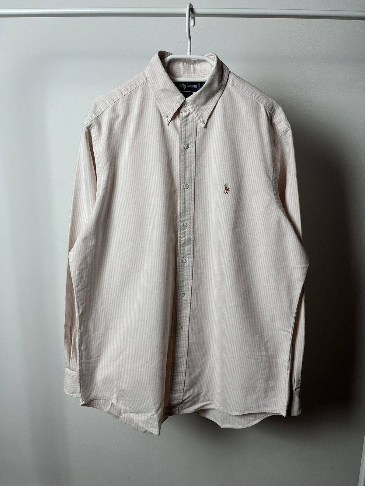 Polo Ralph Lauren × Vintage Polo Ralph Lauren Pink Men's Baggy Fit Button Up Shirt Size US L / EU 52-54 / 3 - 1 Thumbnail
