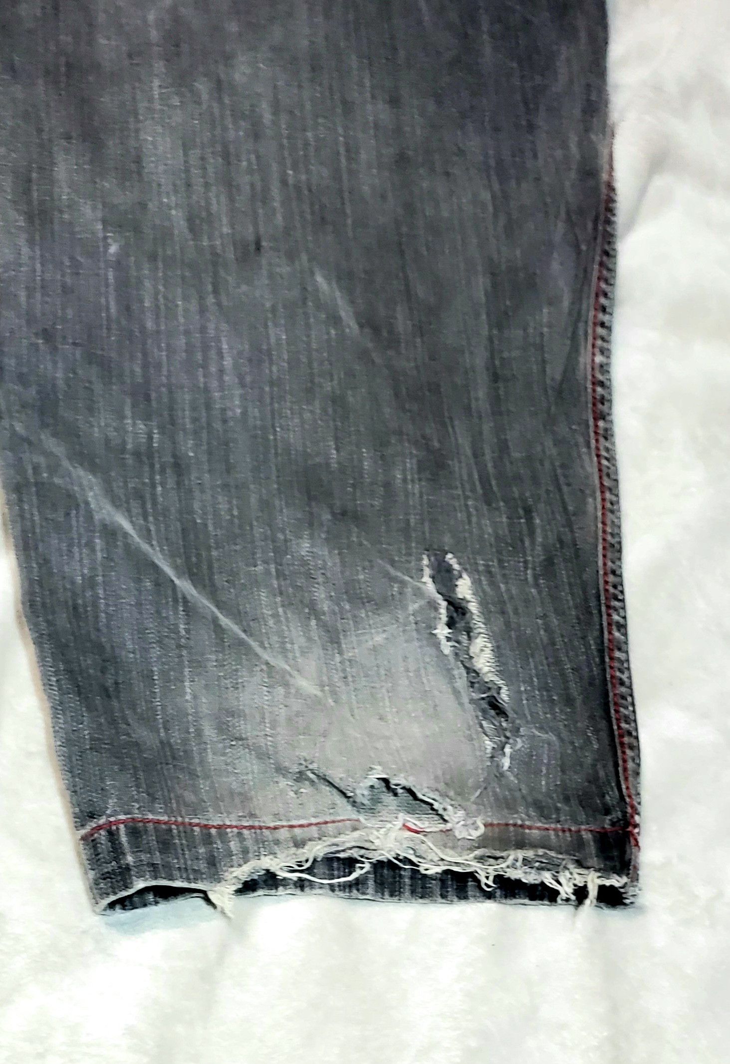 Other Y2K Black Baggy Jeans Mens 44 Red Dragon Print Faded Grunge Size US 44 / EU 60 - 10 Thumbnail