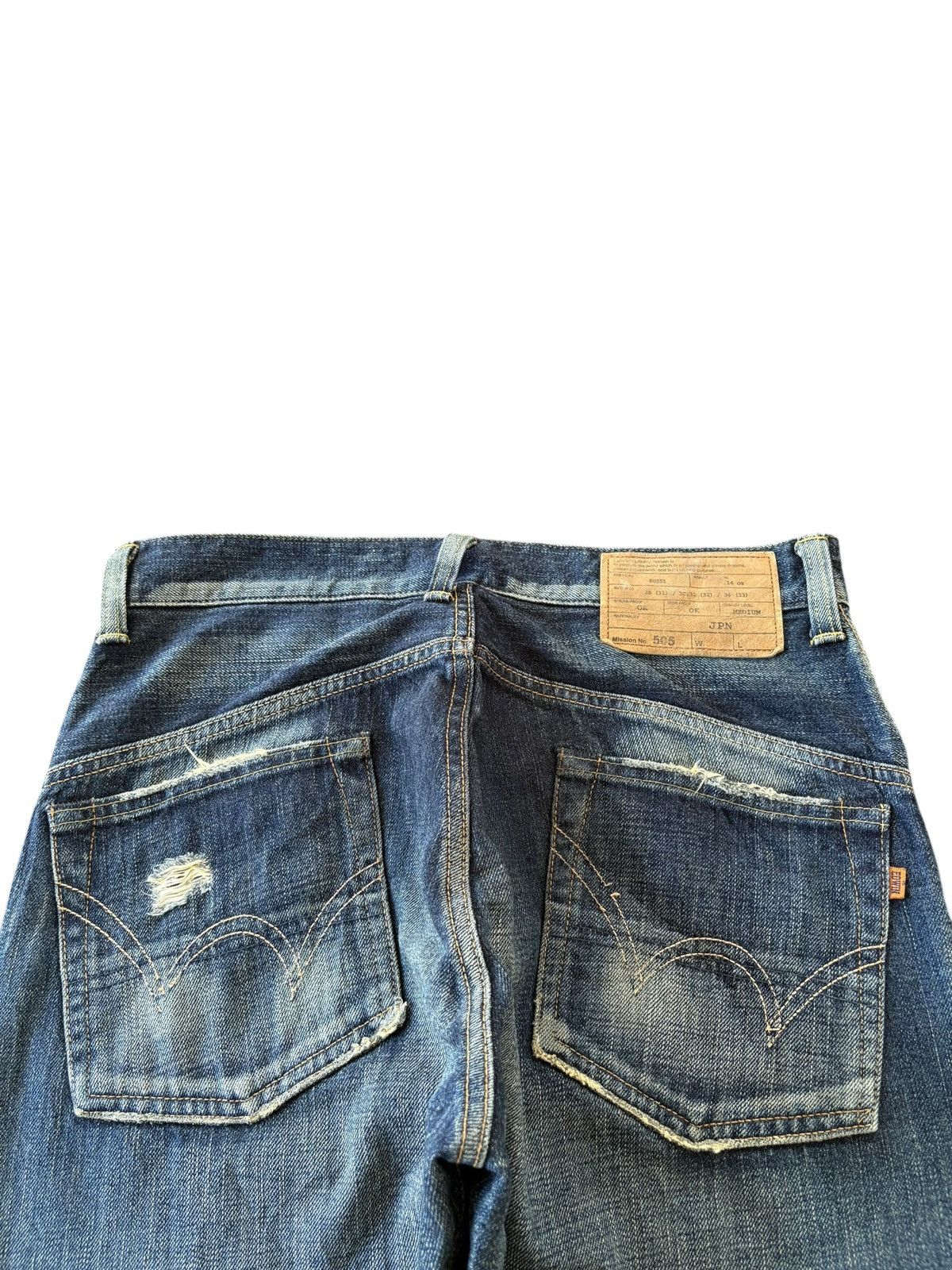 Edwin Vintage Edwin 505 Selvedge Distressed Baggy Heavy Jeans Size US 33 - 9 Thumbnail