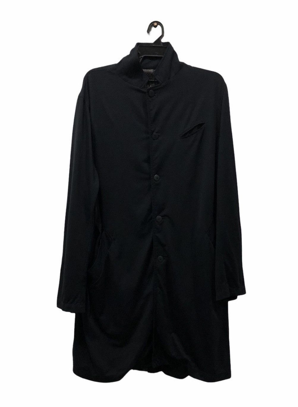 Hysteric Glamour Black Nylon High Neck Button-Up Coat Size L