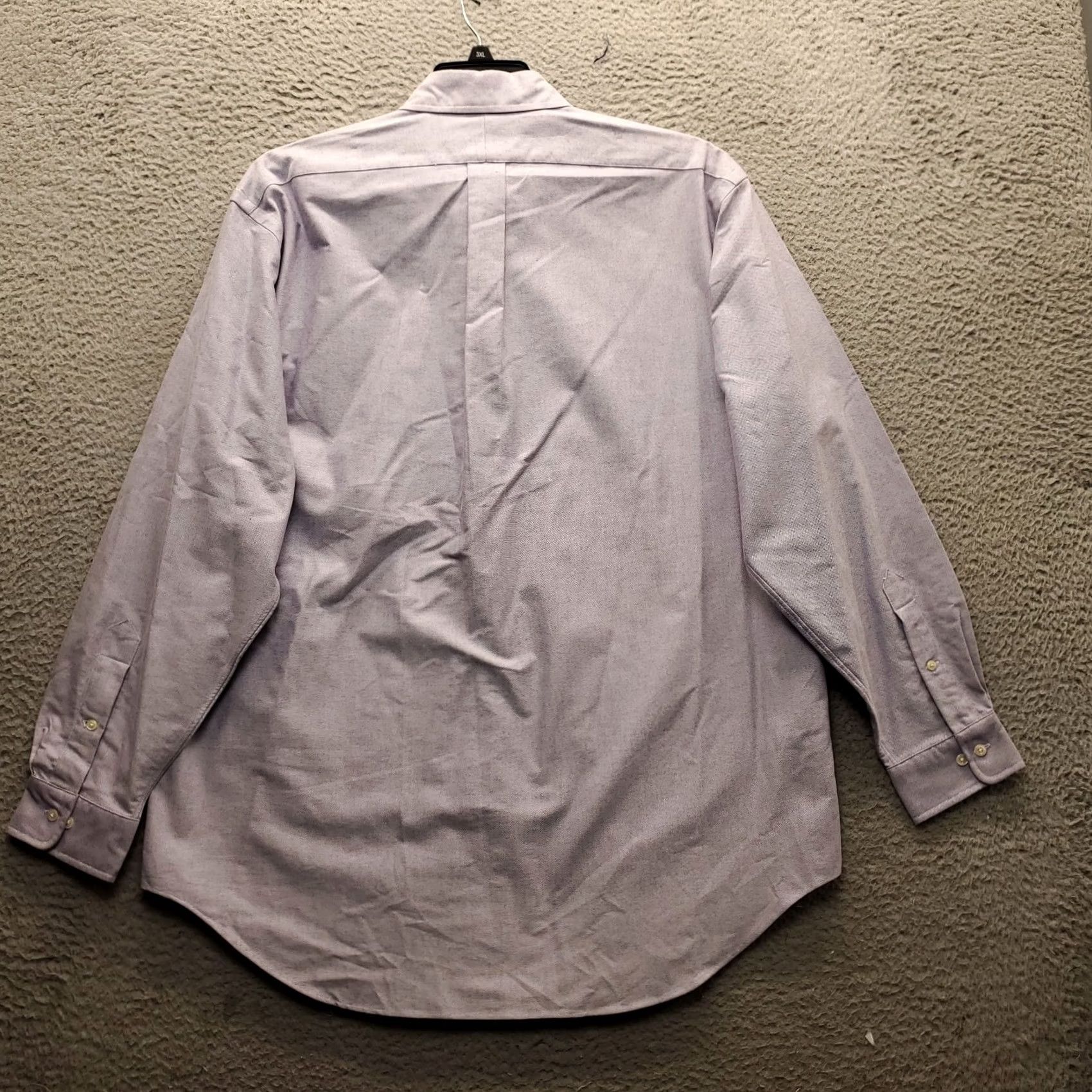Ralph Lauren Ralph Lauren Dress Shirt Mens 16.5 Purple Cotton Oxford Long Sleeve Button Down Shirt Size 46R - 2 Thumbnail