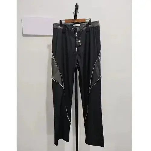 Other Zipper Men Pants Vertical Straight Trousers Size US 29 - 3 Thumbnail