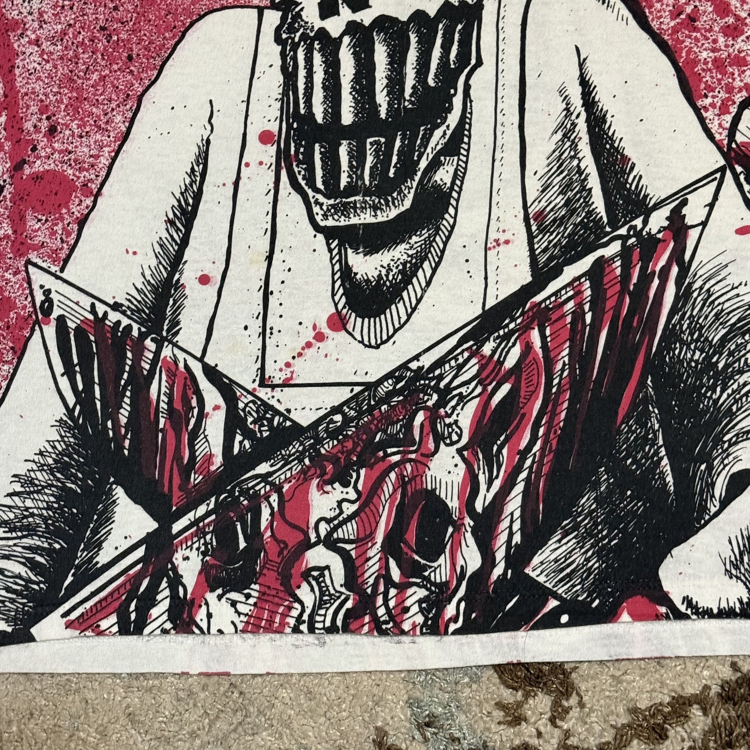 Liquid Blue × Vintage Vintage 90s Morbid Rags Butcher Shirt AOP Size XL Blood Size US XL / EU 56 / 4 - 4 Thumbnail
