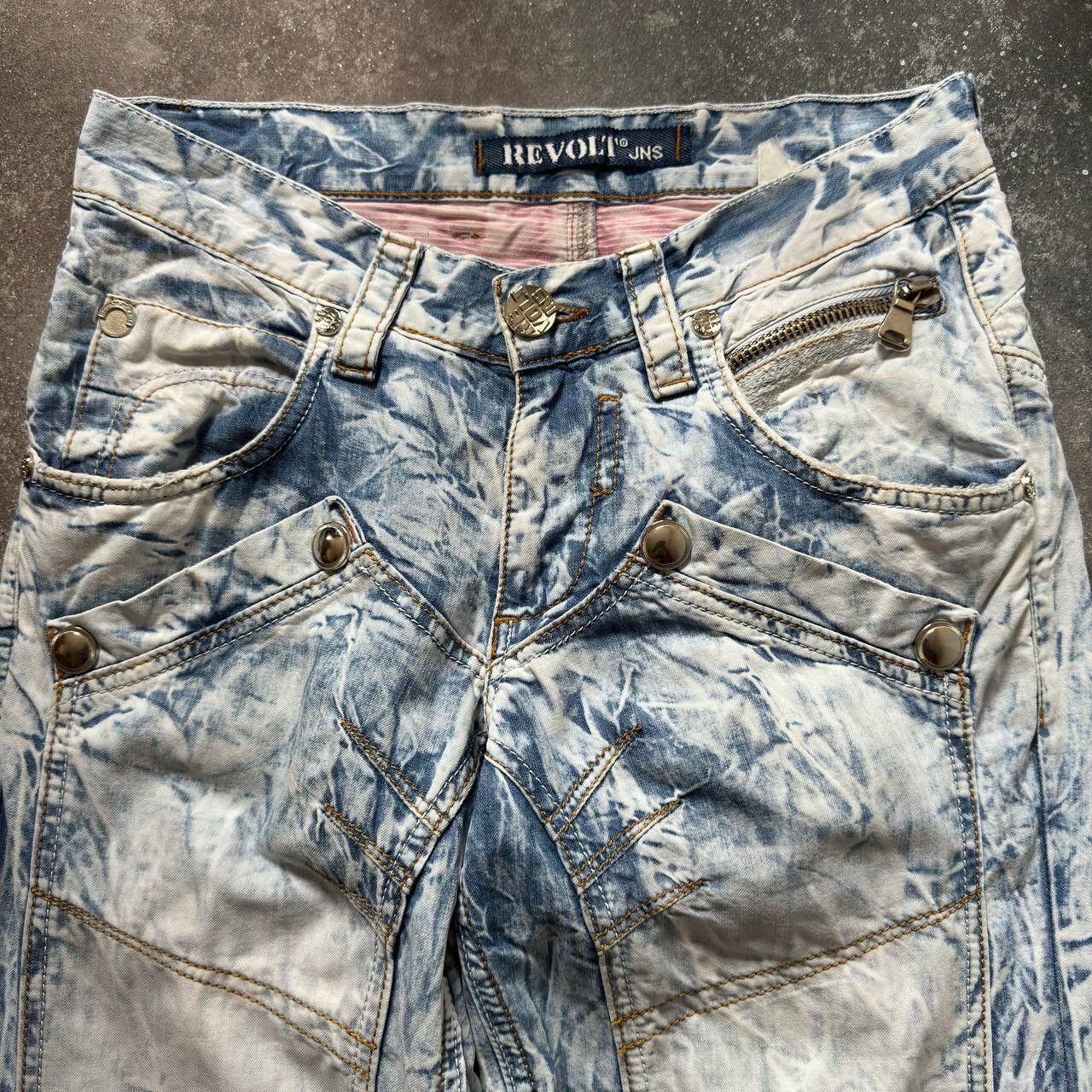 Hysteric Glamour × Japanese Brand Amazing Japanese Multipocket Washed Jeans (rick owens vibe) Size US 30 / EU 46 - 2 Thumbnail