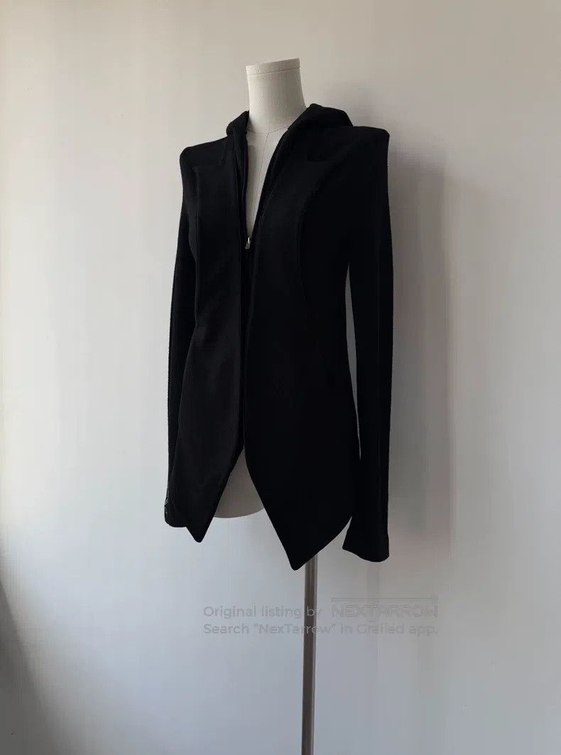 Yohji Yamamoto Yohji Yamamoto 08 AW Red Label Shaped Wool Hooded Suit Jac Size XS / US 0-2 / IT 36-38 - 2 Thumbnail