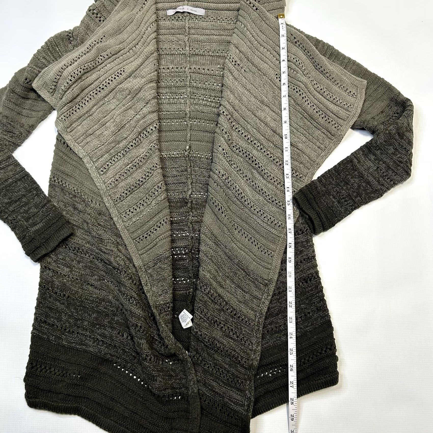 Athleta Athleta Wilton Wrap Open Waterfall Knit Cardigan Small Green Womens Sweater Size S / US 4 / IT 40 - 6 Thumbnail