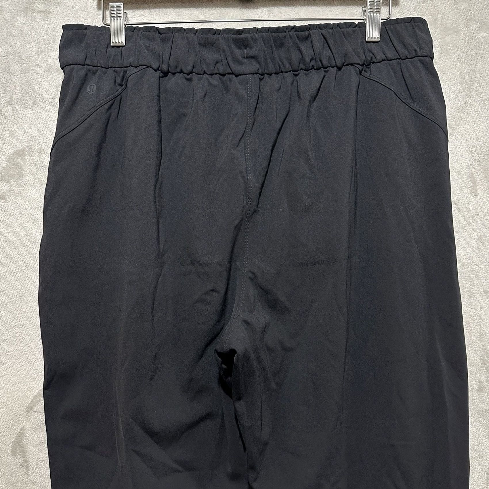 Lululemon Lululemon On The Fly Jogger Pants Women's 14 Black Drawstring Elastic Waist Logo Tapered Athletic Activewear Pants Womens Black Jogger Size 36" / US 14 / IT 50 - 4 Thumbnail