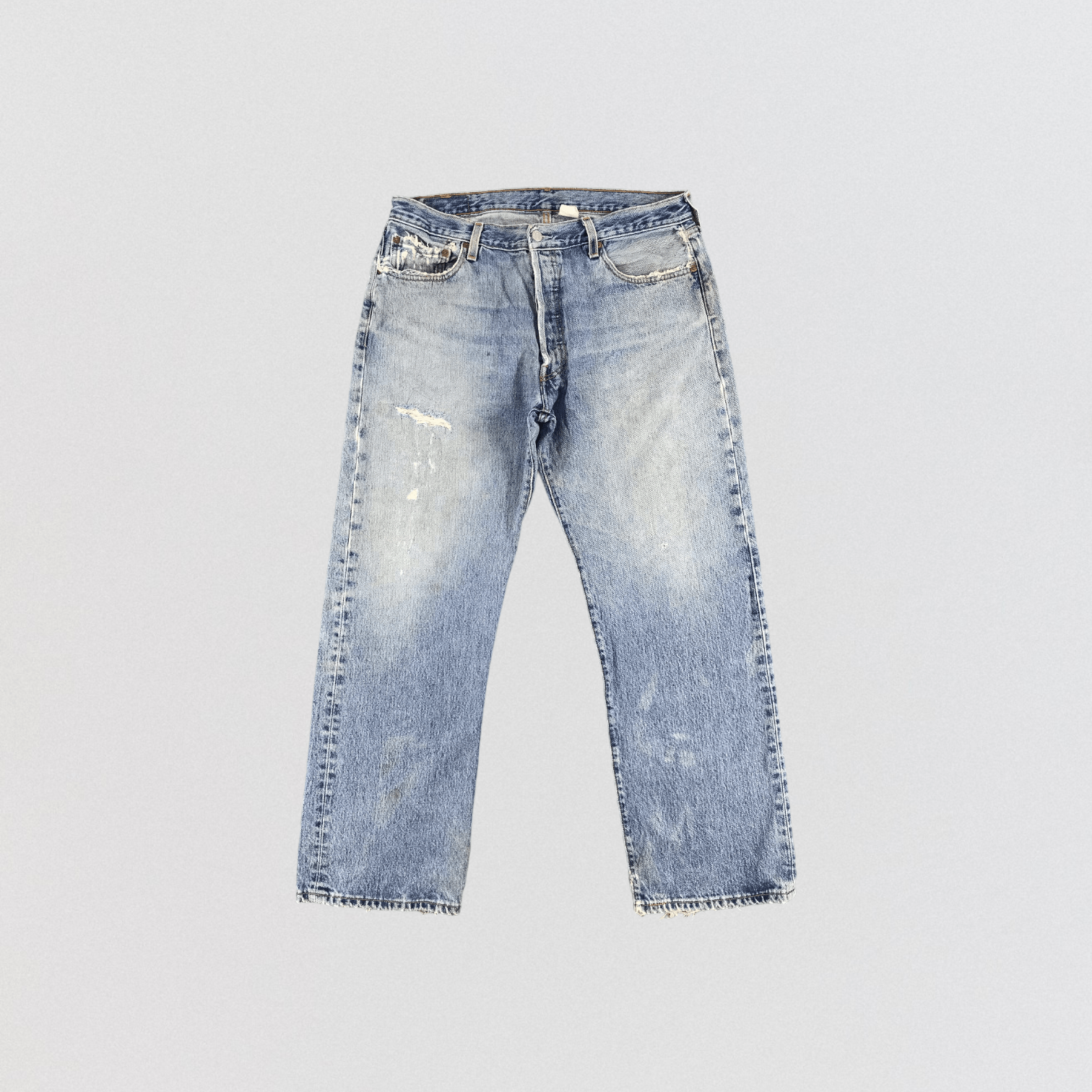 Levi's 90s Vintage Blue Wash Levis 501 Jeans-JM1794 Size US 35 - 1 Thumbnail