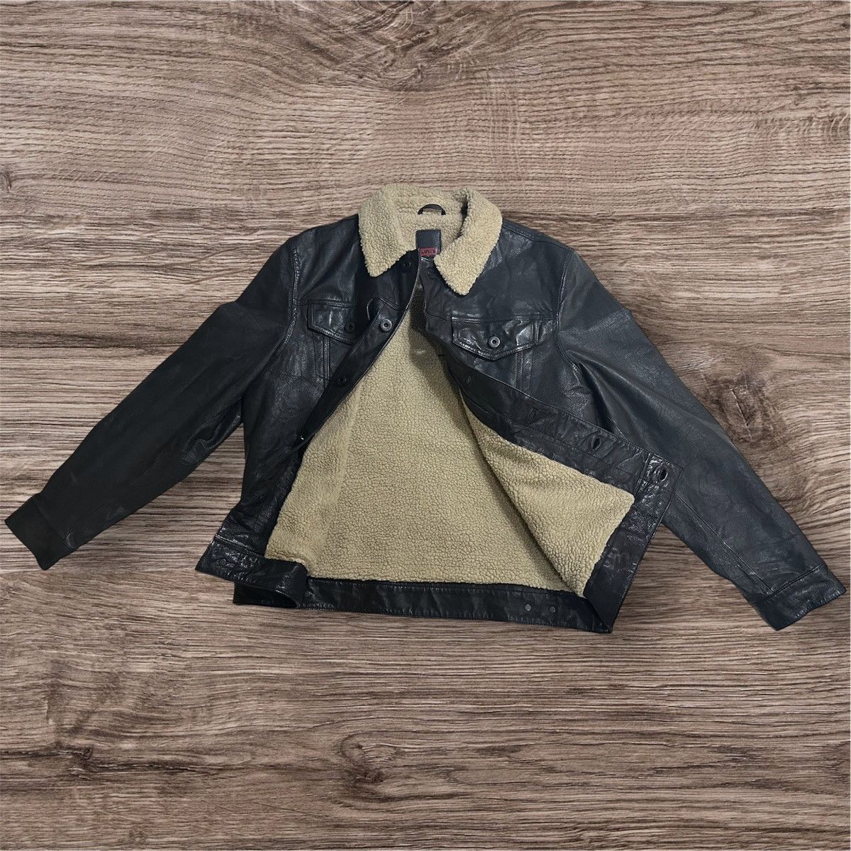 Levi's Levis Leather Trucker Sherpa Size US XL / EU 56 / 4 - 2 Thumbnail