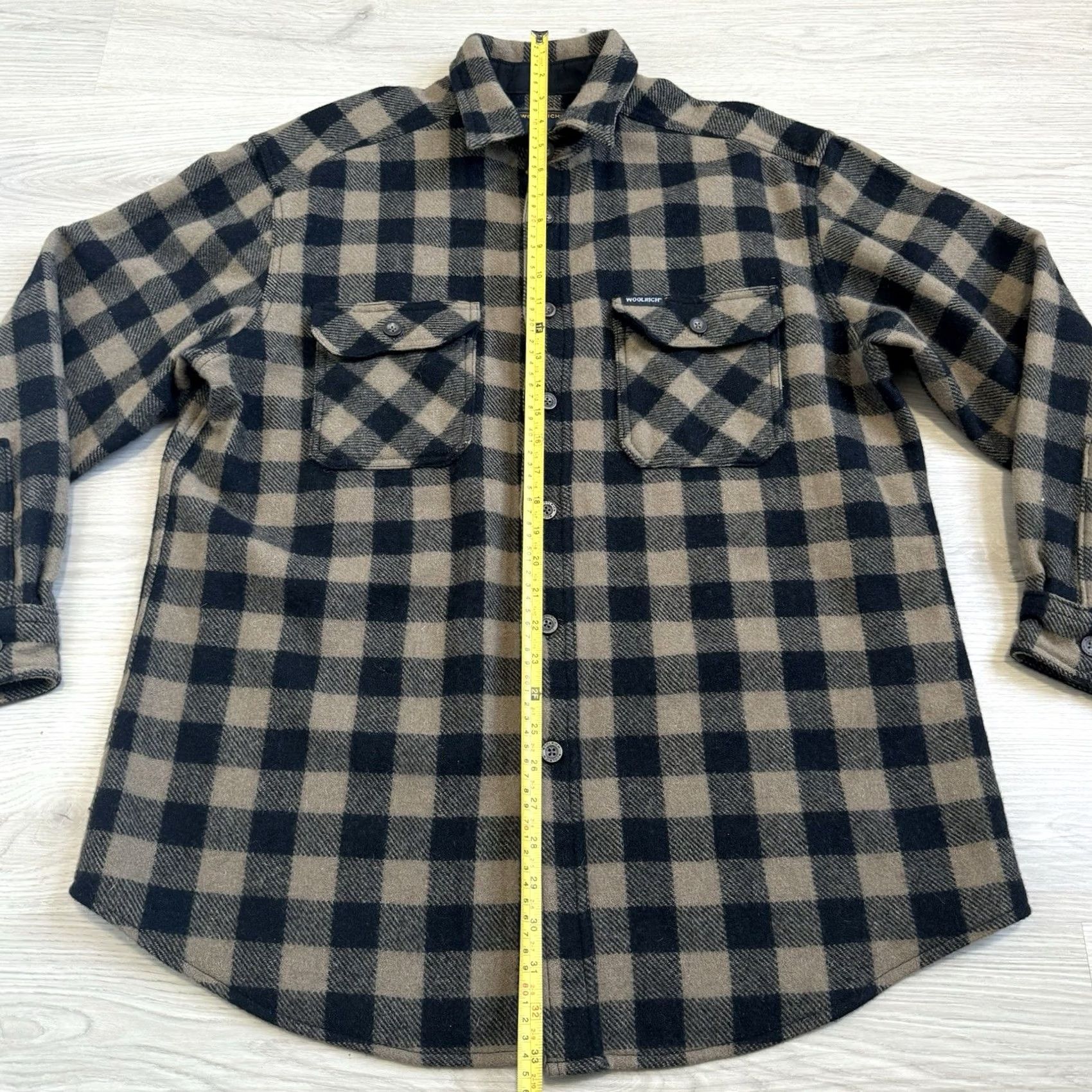 Vintage VINTAGE Woolrich Flannel Shirt Jacket Wool Blend Plaid Button Shacket 80s Sz L Unisex Adults Size US L / EU 52-54 / 3 - 8 Thumbnail