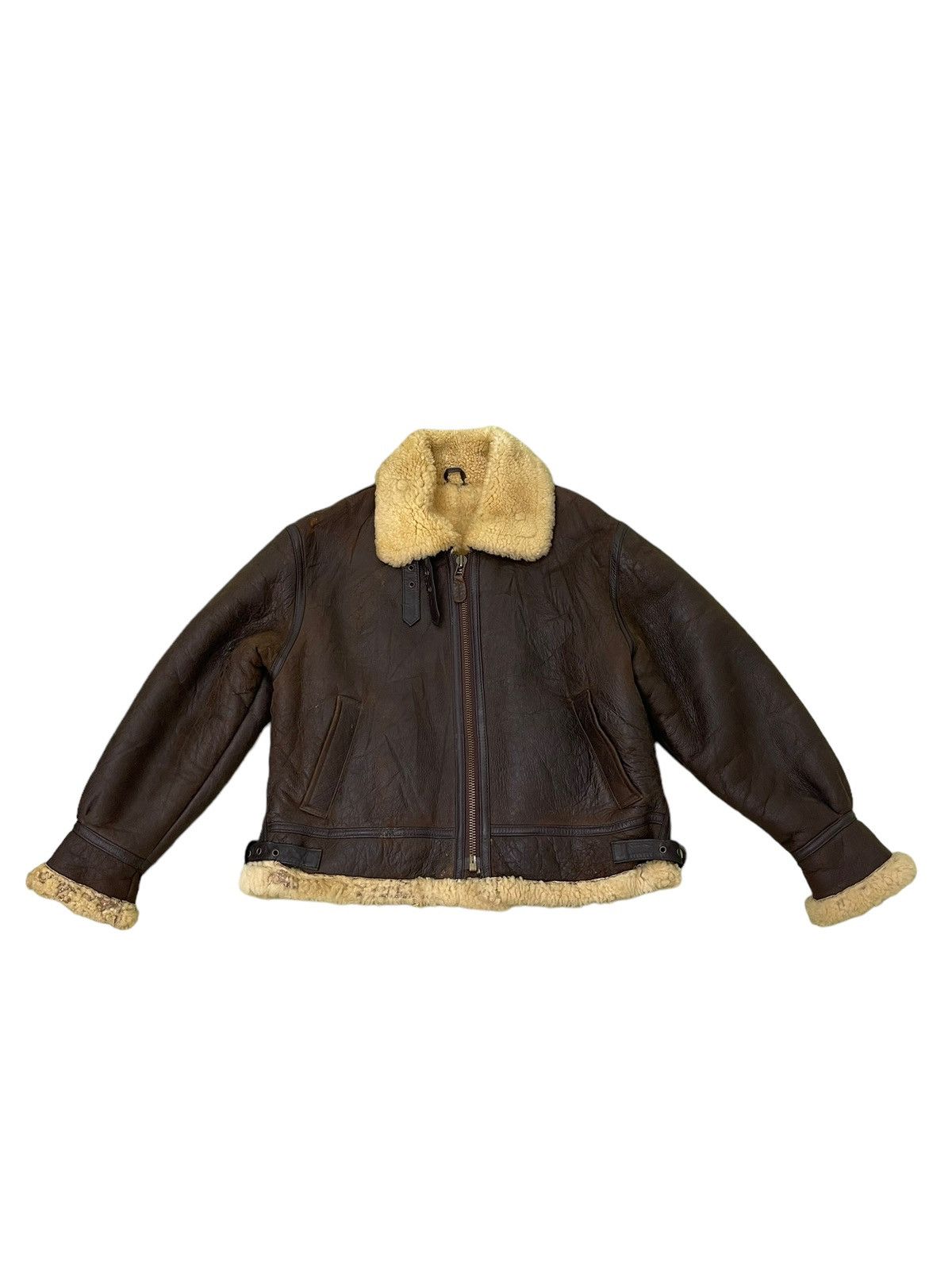 Leather Vtg Type B3 Shearling Beauty Sheepskin Jacket USAF Size US L / EU 52-54 / 3 - 5 Thumbnail