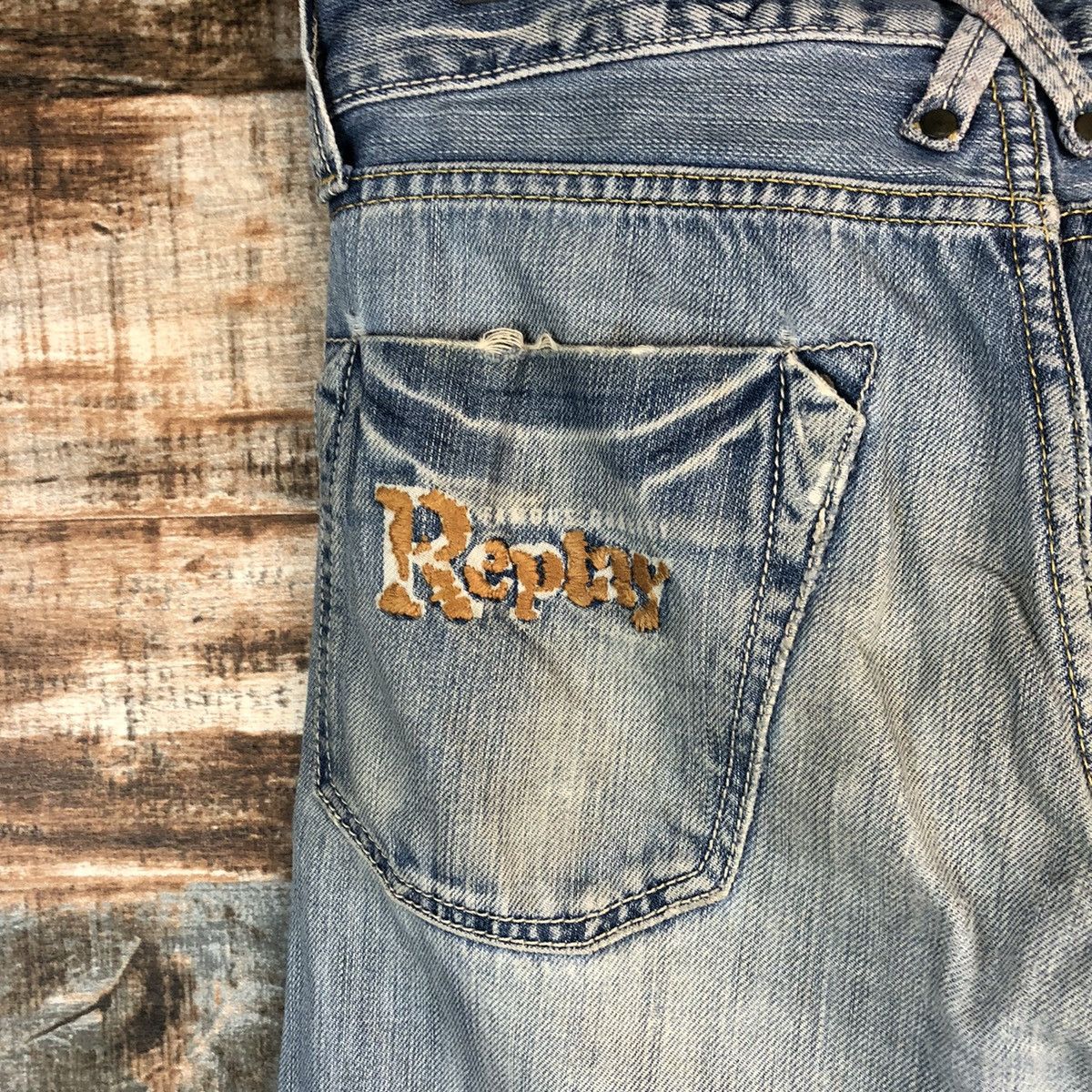 Replay Replay Blue Distressed Denim Pants #A2392 Size US 28 / EU 44 - 17 Thumbnail