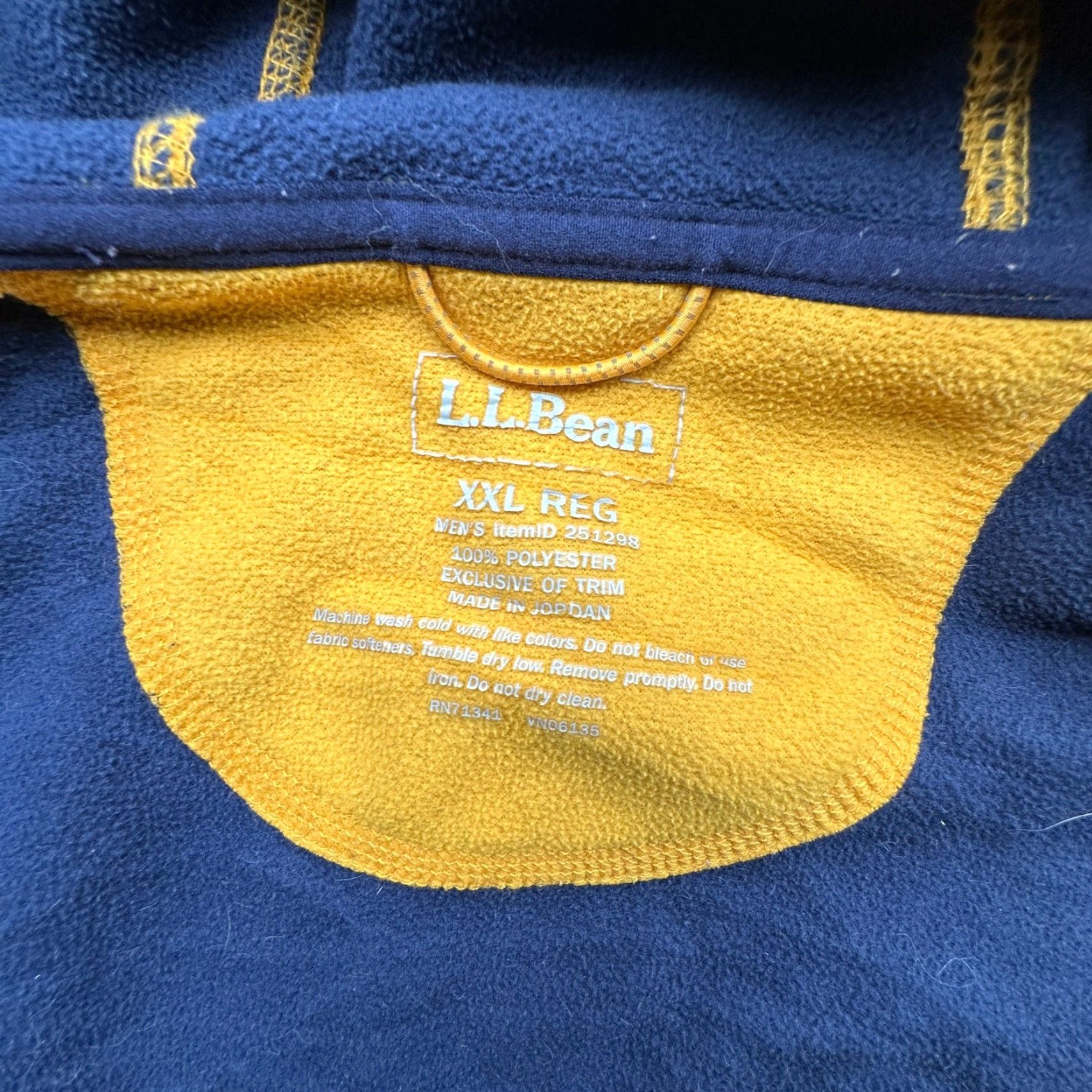 Vintage LL Bean Polartec Windbloc Fleece Hoodie Jacket Mens XXL Full Zip Yellow 251298 Jacket Mens XXL Yellow Size US XXL / EU 58 / 5 - 3 Thumbnail