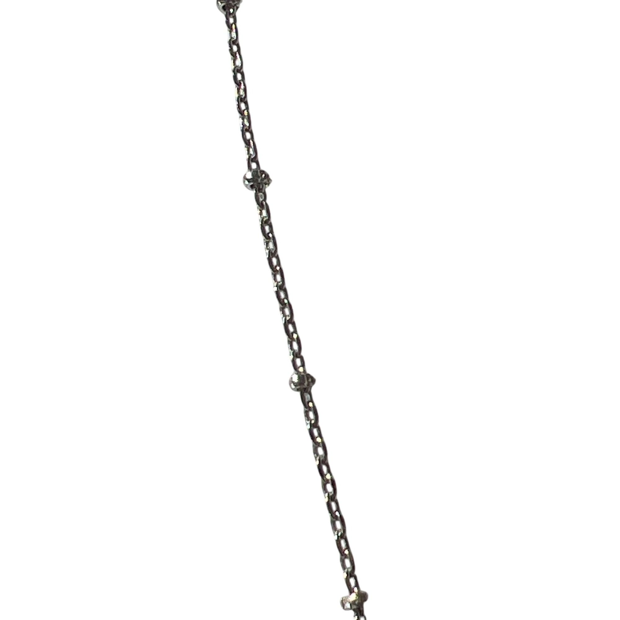 Other Silver 18ktgp Necklace Double Dolphin Pendant Blue Crystal R Size ONE SIZE - 3 Thumbnail