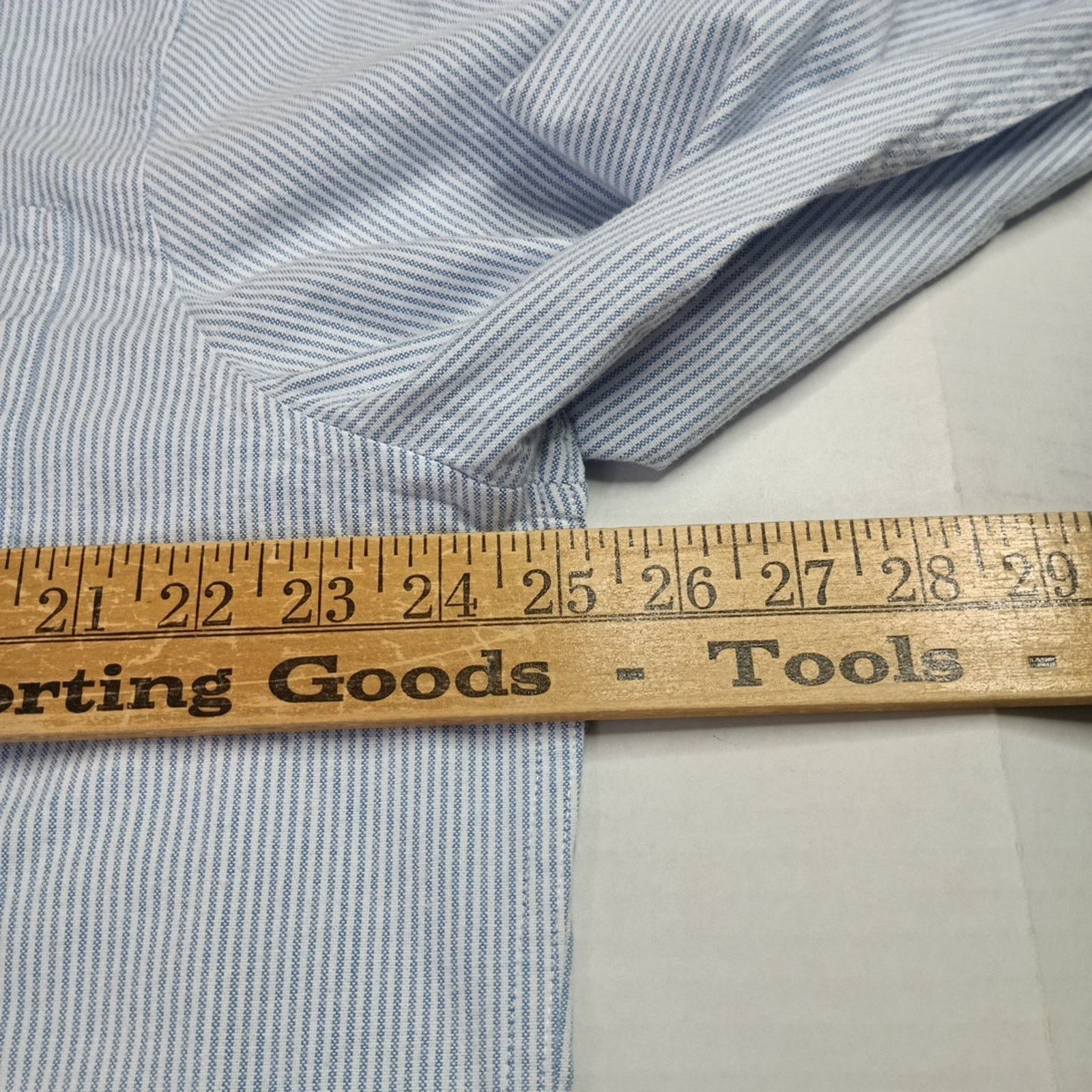 Chaps Chaps Seacoast Oxford Woven Shirt Mens XL Blue White Striped Size US XL / EU 56 / 4 - 5 Thumbnail