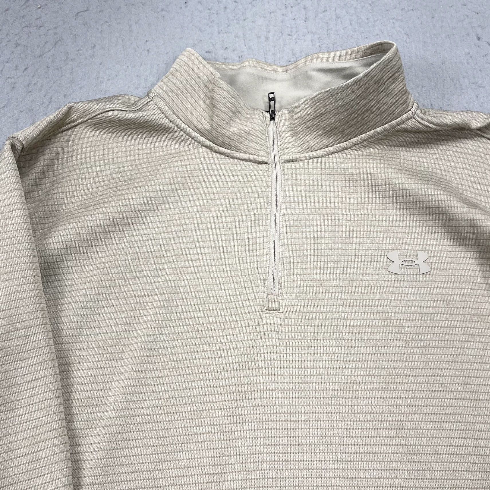 Under Armour Under Armour Jacket Mens 3XLT Tall Beige 1/4 Zip Storm Golf Pullover Activewear Locker Room? Size US XXL / EU 58 / 5 - 2 Thumbnail