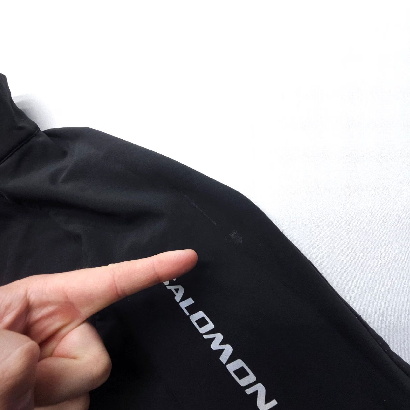 Salomon Salomon Windbreaker Jacket Womens Large Black Softshell Zip Full Zip Outdoor Style Logo Trail Windbreaker Female L Regular Active Size L / US 10 / IT 46 - 4 Thumbnail