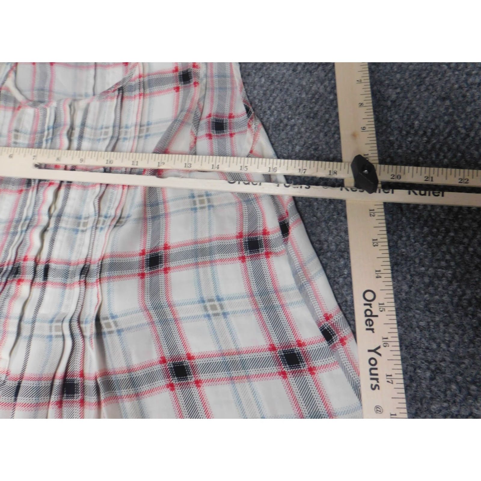 Vintage The Limited Blouse XS Women Gray Plaid Henley Button-Down Pullover Casual Regular Modern - Size XS / US 0-2 / IT 36-38 - 4 Thumbnail