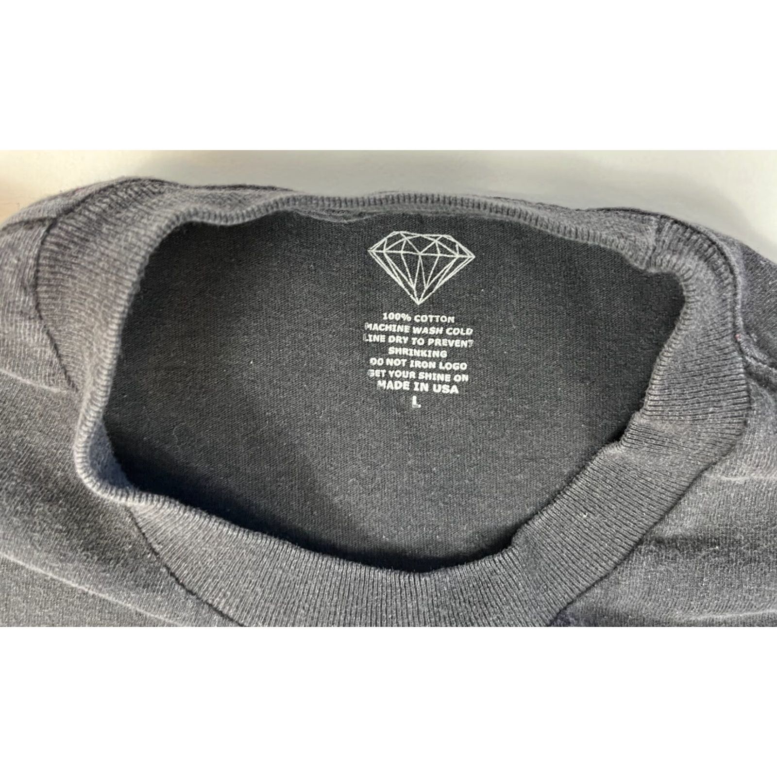 Diamond Supply Co. Diamond Supply Co. Get Your Shine On T-Shirt Mens Large Black Cotton Logo Short Sleeve Crew Neck USA Made Size US L / EU 52-54 / 3 - 5 Thumbnail