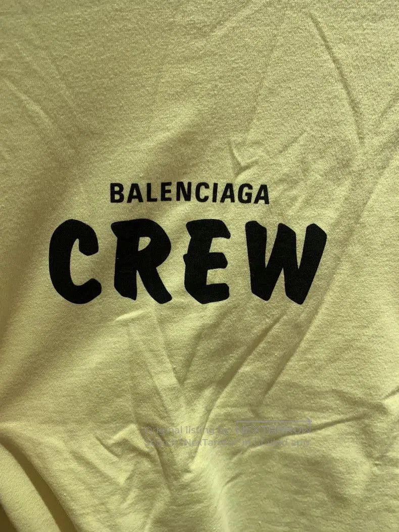 Balenciaga Balenciaga Lemon Yellow Crew Neck T. Size US S / EU 44-46 / 1 - 3 Thumbnail