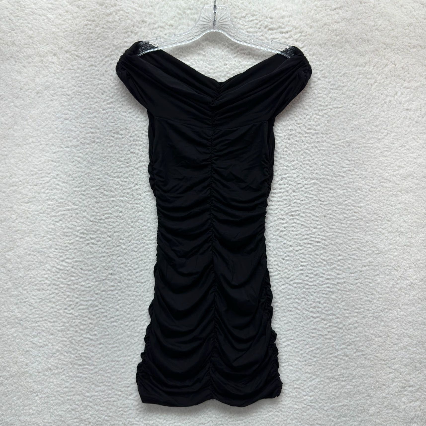 Reformation VINTAGE? Reformation Mini Dress XS Little Black Dress LBD Off Shoulder Ruched Cocktail Size XS / US 0-2 / IT 36-38 - 2 Thumbnail