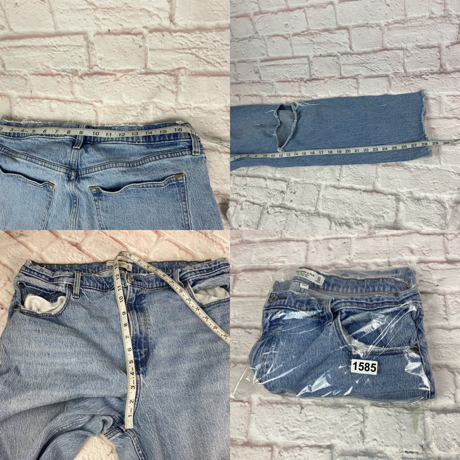 Abercrombie & Fitch VINTAGE Abercrombie & Fitch Jeans 90s Ultra High Rise Straight Womens 34/18R Blue Denim Cotton Blend 5-Pocket Mens Womens Size 24" / US 00 / IT 34 - 8 Thumbnail