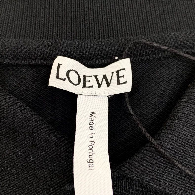 Loewe Loewe Black logo embroidered cotton collar short sleeve Po Size S / US 4 / IT 40 - 5 Thumbnail