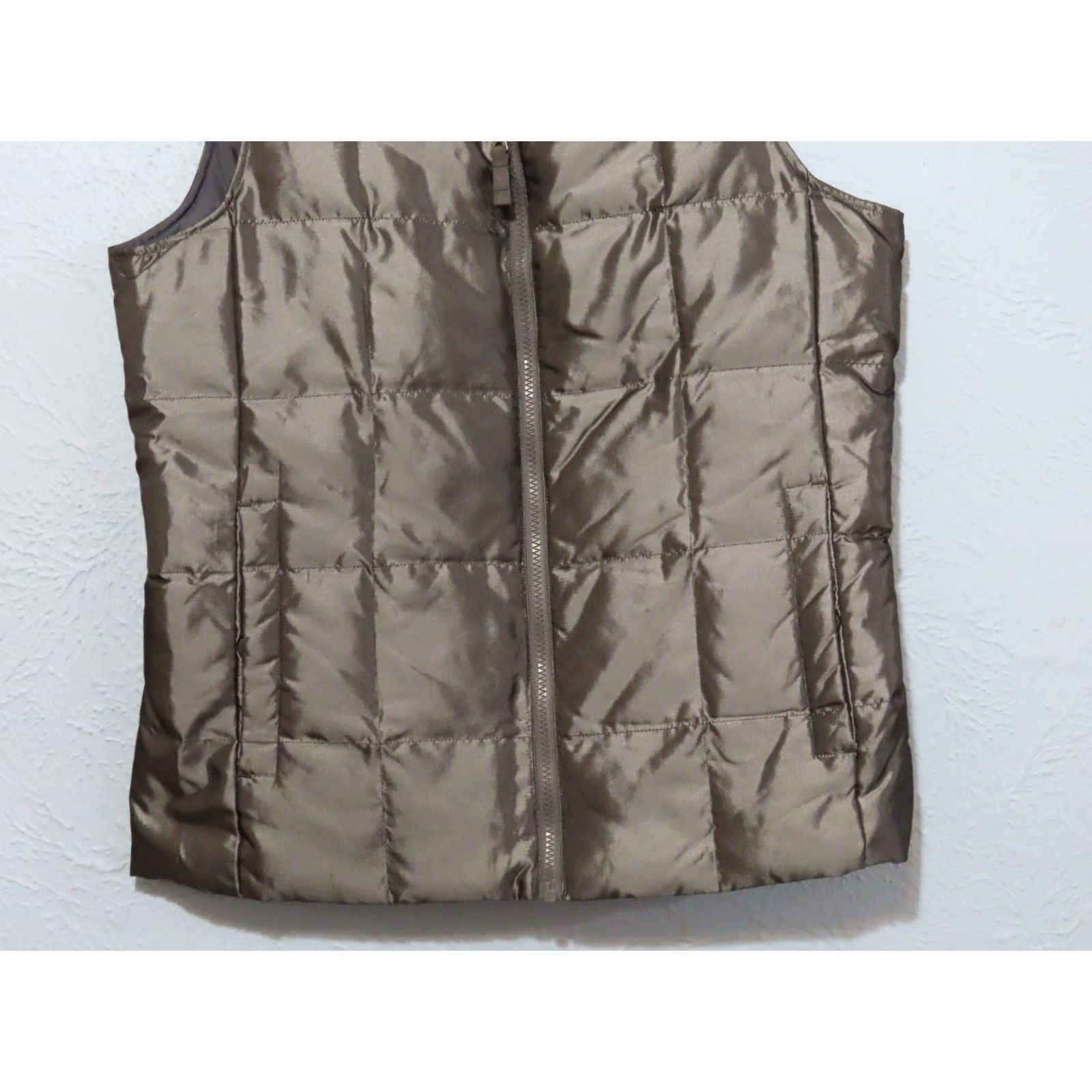Lands' End Lands' End Thin Full Zip Puffer Vest Women's S Quilted Black 6-8 Charcoal (Junior? not applicable) Size S / US 4 / IT 40 - 4 Thumbnail