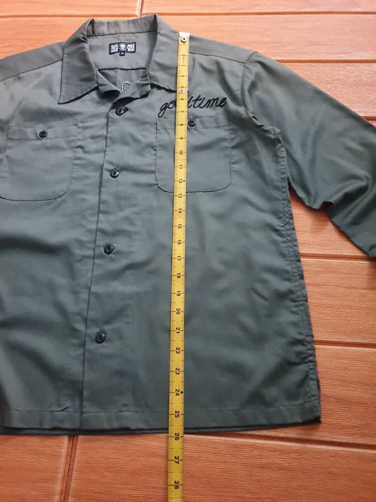 Japanese Brand 💥Skull head hard ware green military shirt Size US M / EU 48-50 / 2 - 5 Thumbnail