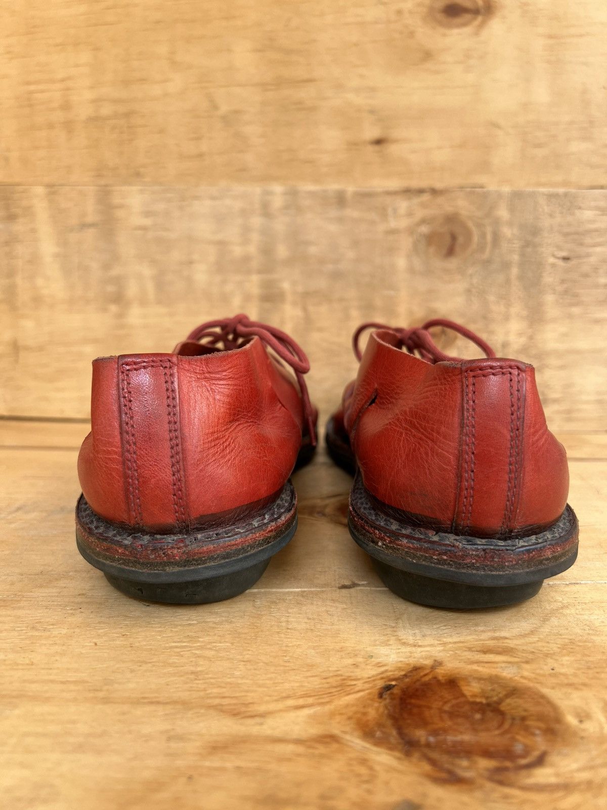 Trippen TRIPPEN Germany Handcrafted Red Leather Ankle Boots Size US 7.5 / EU 40-41 - 8 Thumbnail