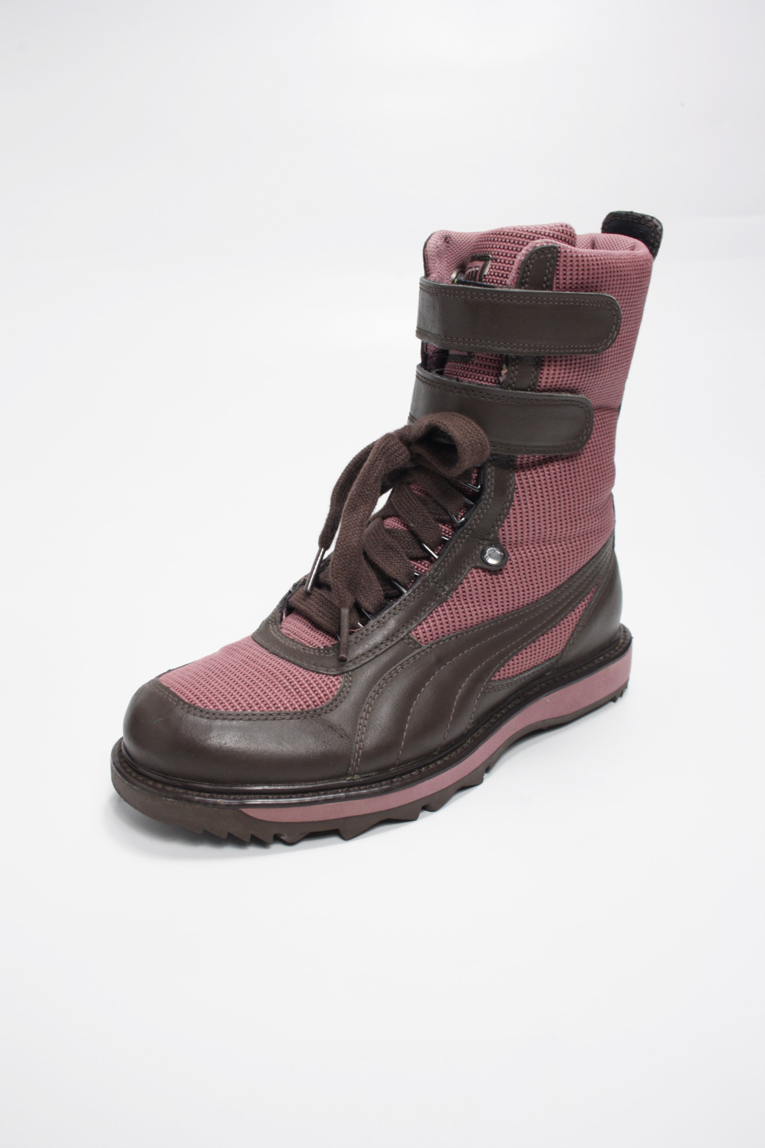 Puma Puma 2000s Vintage Leather Fleece Lined Boots Y2K Size US 6.5 / IT 36.5 - 3 Thumbnail