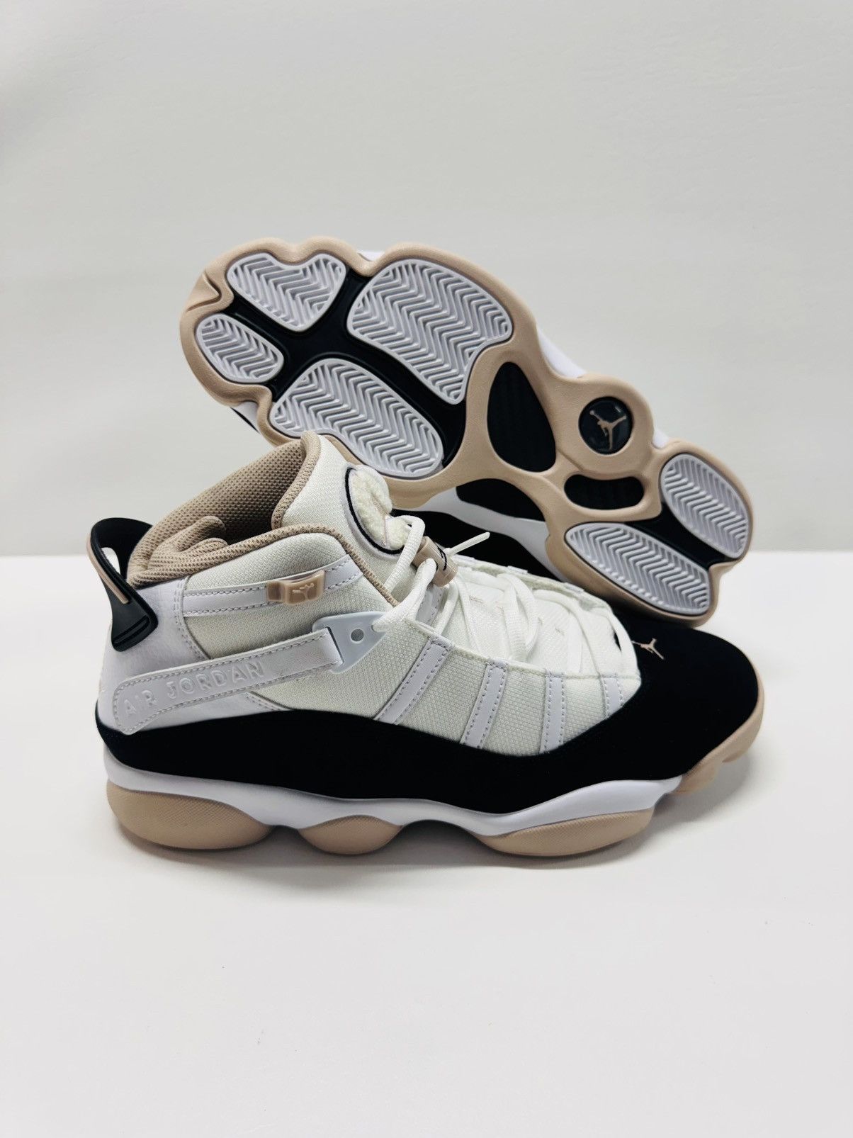 Jordan Brand Air Jordan 6 Rings White/Black-Fossil Stone Size US 11 / EU 44 - 1 Thumbnail