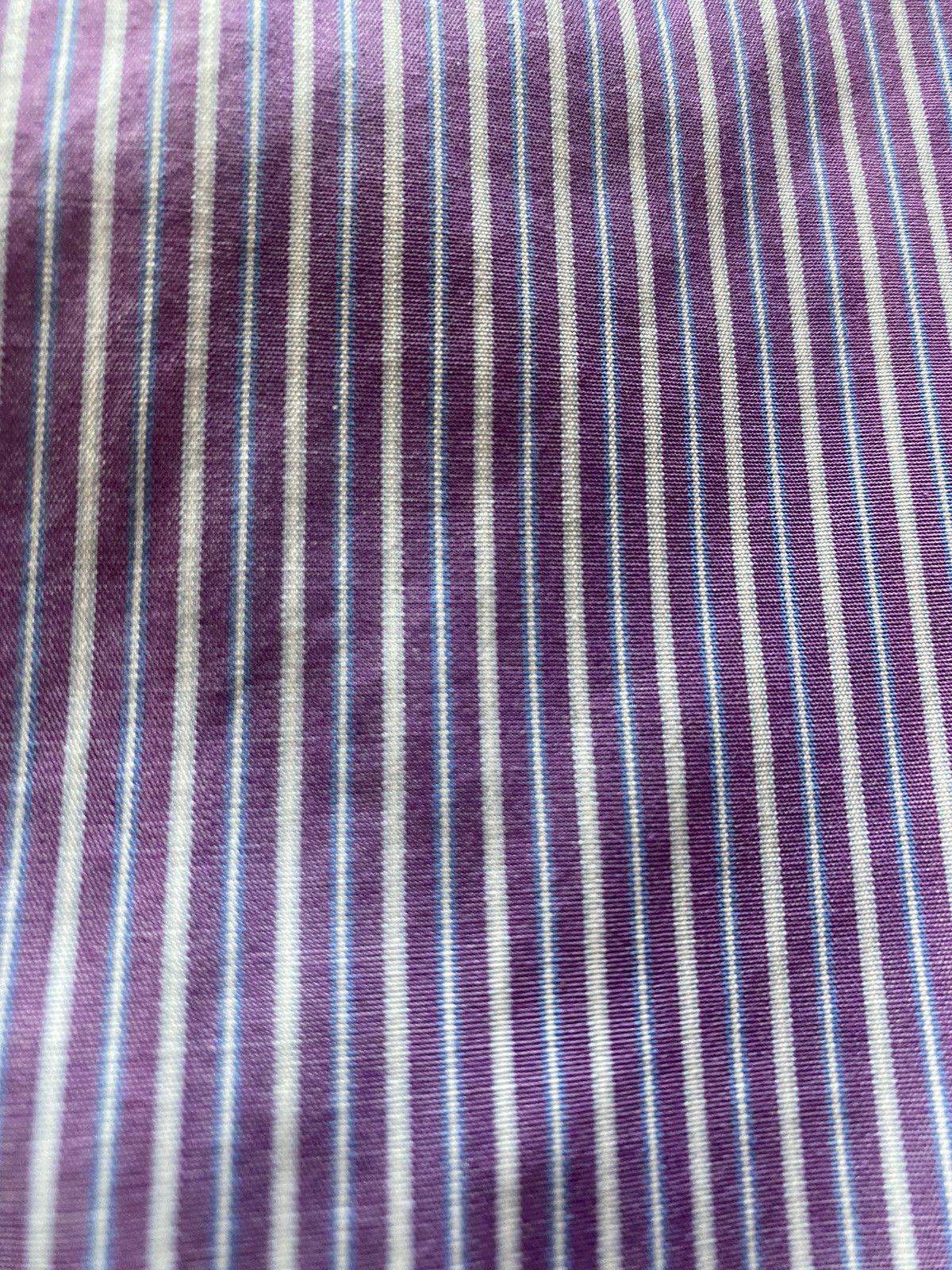 Loro Piana Loro Piana 🇮🇹 purple rep stripe dress shirt 16.5 42eu VGC Size US L / EU 52-54 / 3 - 10 Thumbnail