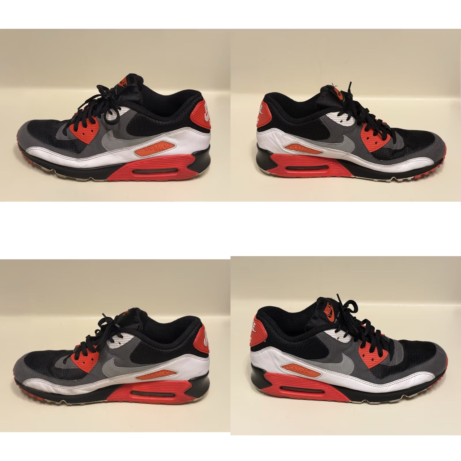 Nike Nike Air Max 90 Sneaker Men 2015 Size 13 US/47.5 EU Black/White/Gray Infrared Reversed OG 725233-006 Vintage: No Size US 12 / EU 45 - 8 Thumbnail