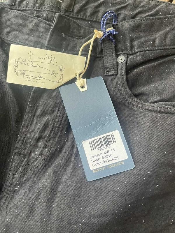 Scotch & Soda Scotch&Soda Black Wide Fit Jeans Medium Size US 32 / EU 48 - 2 Thumbnail