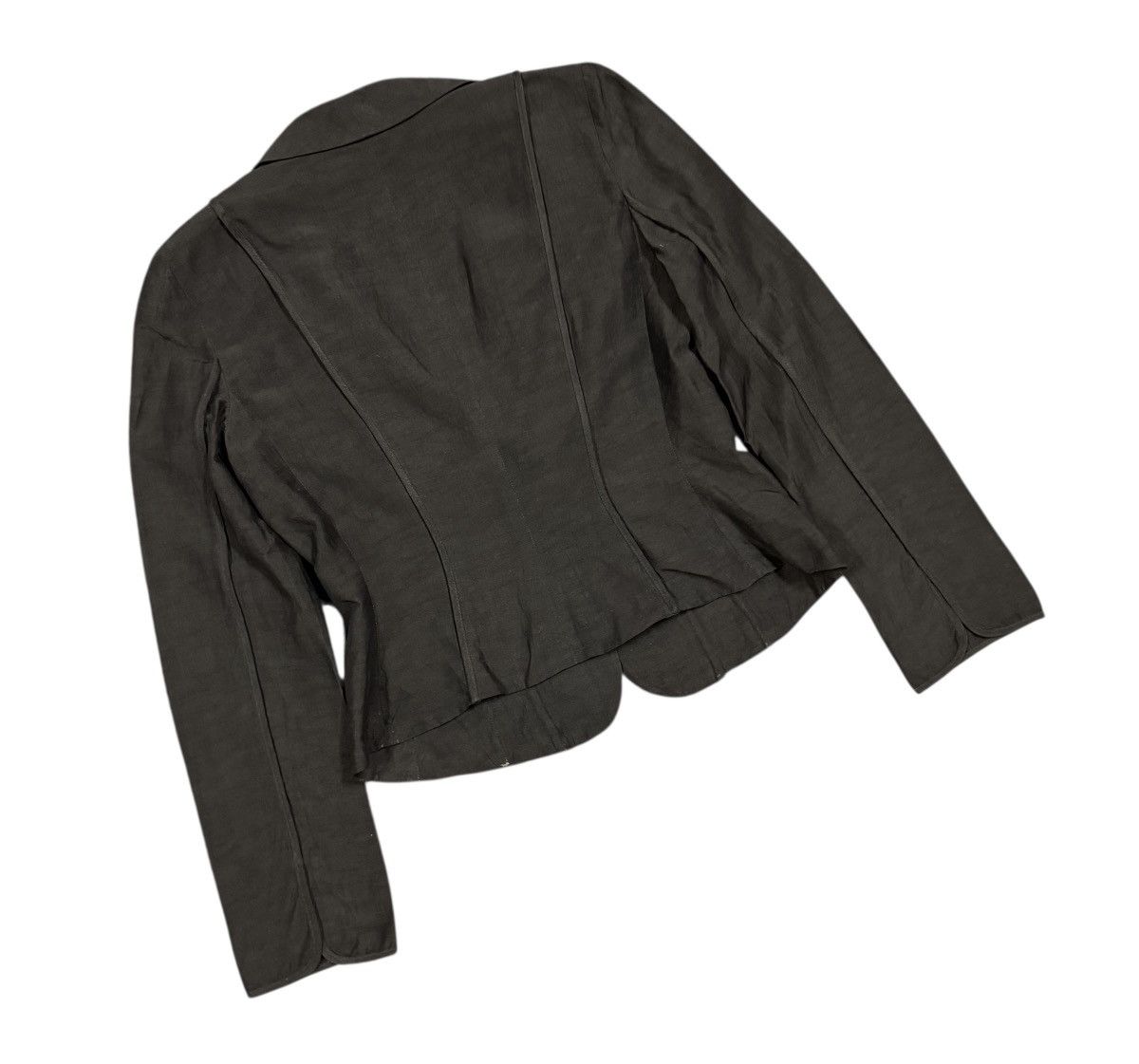 Armani Collezioni Vtg✅Luxury Armani Collezioni Silk Crop Jacket Made In Italy Size M / US 6-8 / IT 42-44 - 15 Thumbnail
