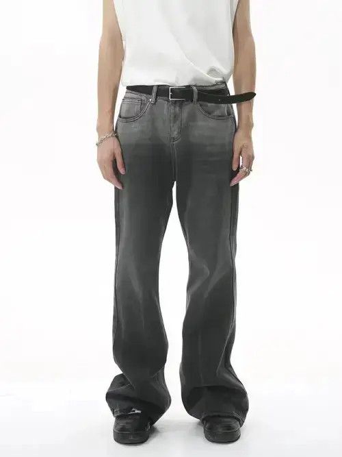 Designer × Japanese Brand × Jean ripped yuppie distressed flared jeans Size US 32 / EU 48 - 2 Thumbnail