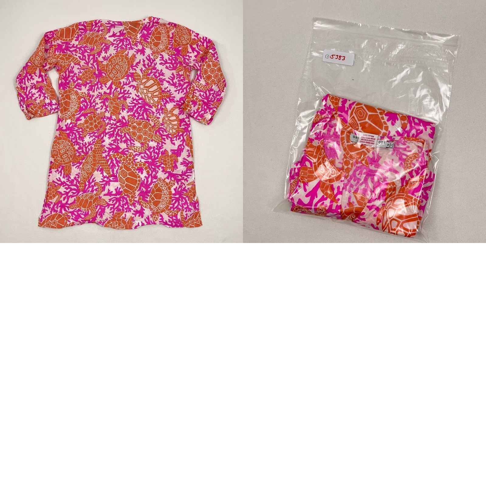 Vintage Gretchen Scott Tunic Top Womens S Sea Turtle Coral Coastal Beach Vacation Blouse Size S / US 4 / IT 40 - 8 Thumbnail
