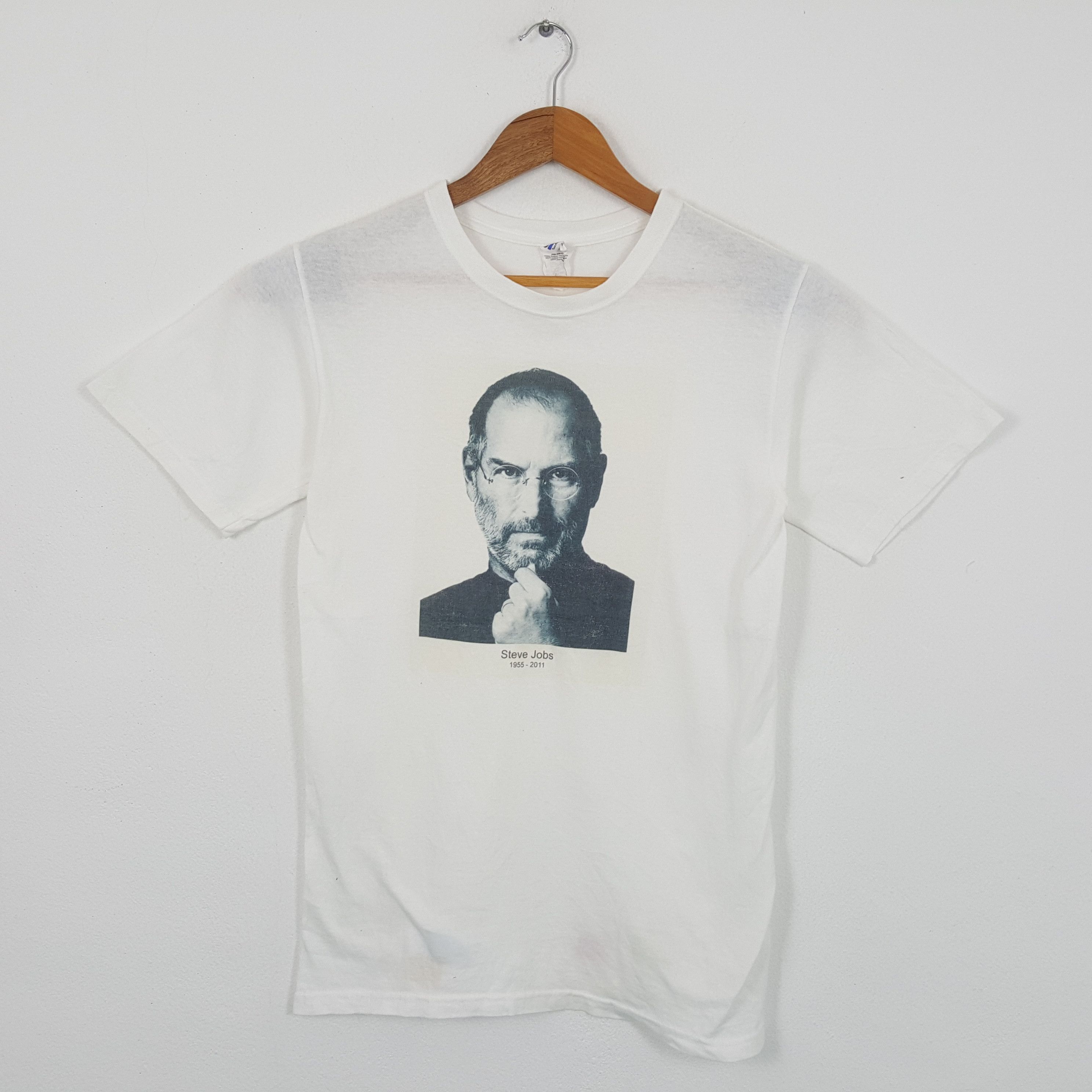 image of Steve Jobs Former Ceo Of Apple T-Shirts in White, Men's (Size Small)