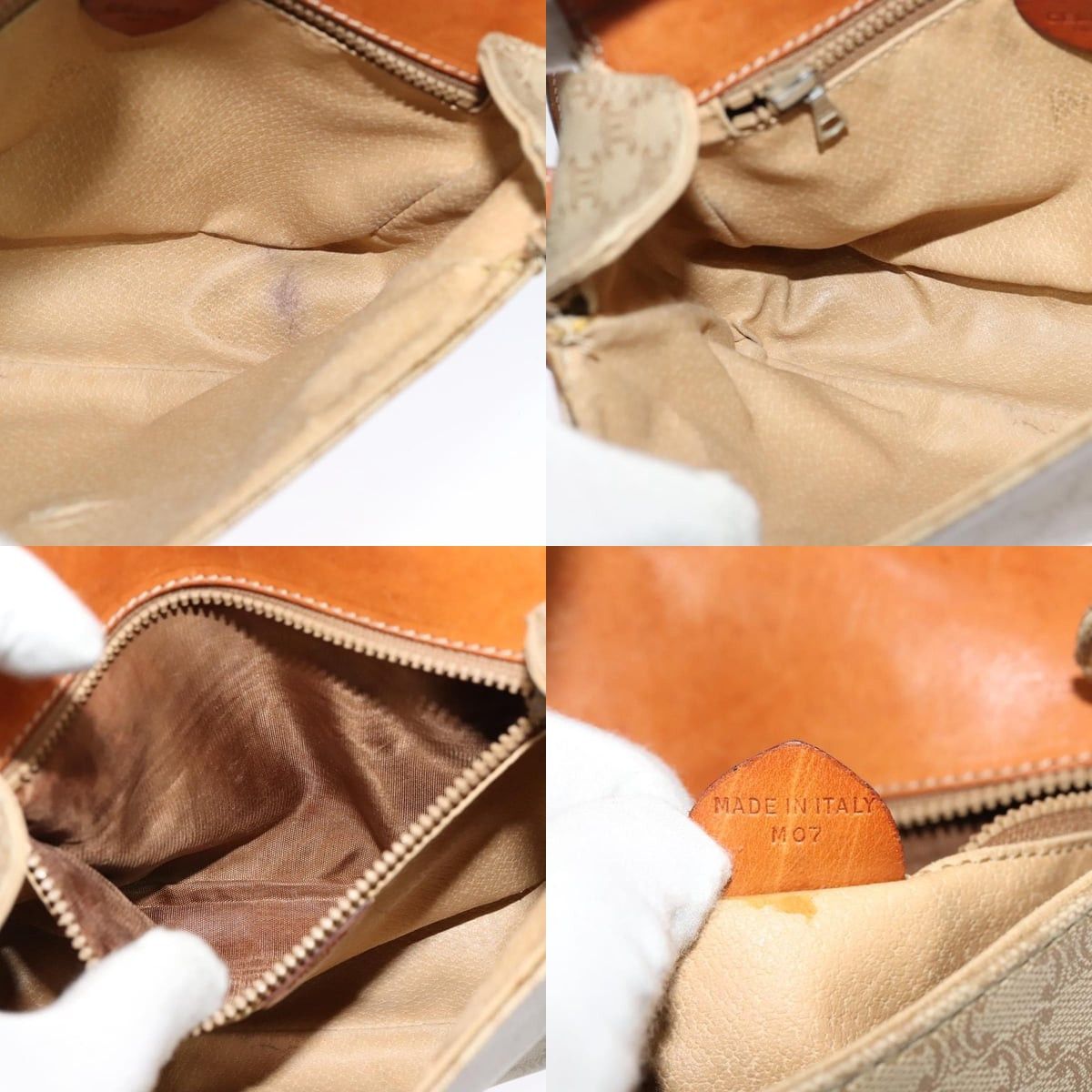 Celine CELINE Macadam Canvas Shoulder Bag Pvc Beige Size ONE SIZE - 12 Thumbnail