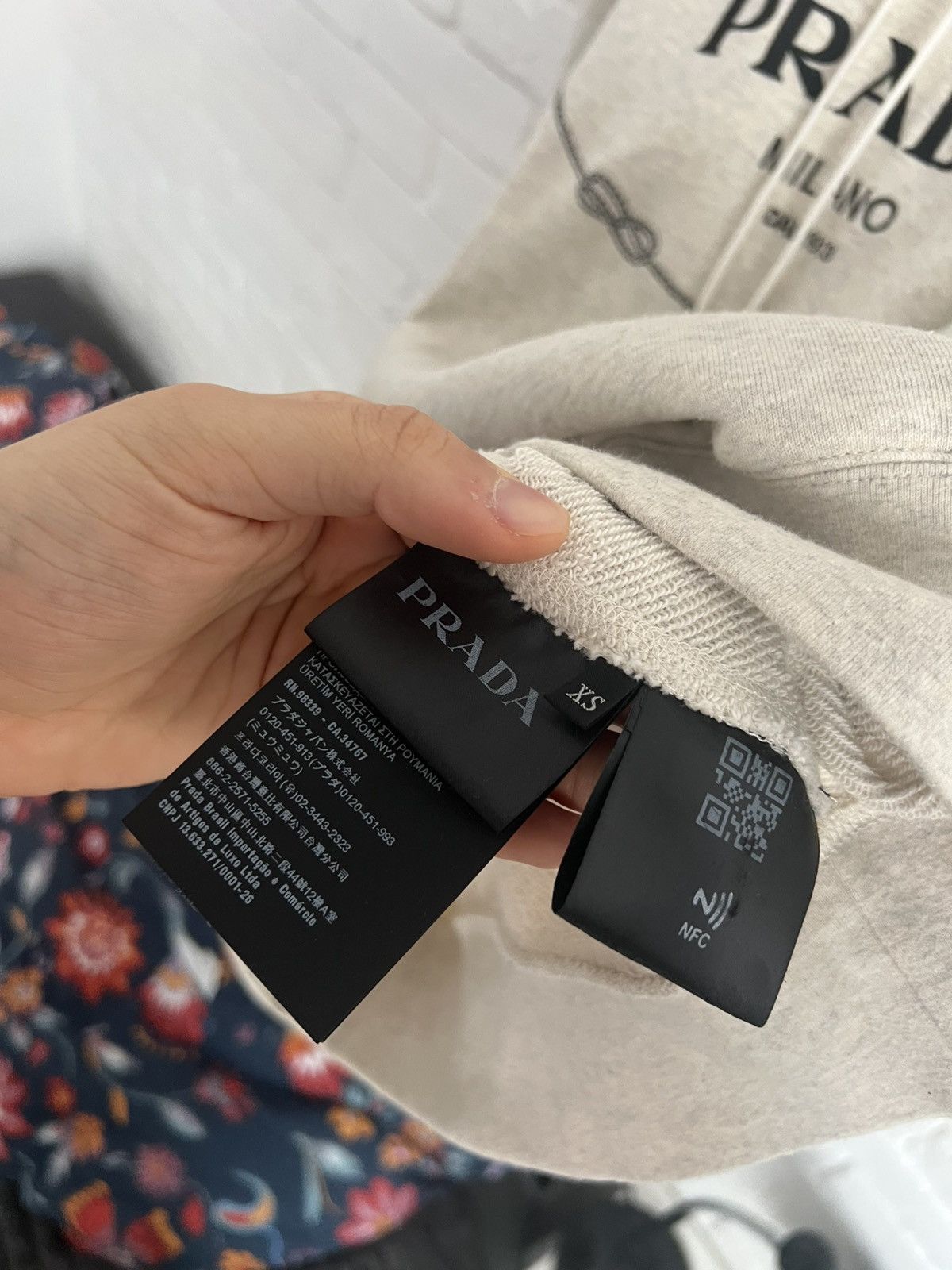 Prada 1920$ Oversized Embroidery Logo Hoodie Size US XS / EU 42 / 0 - 5 Thumbnail