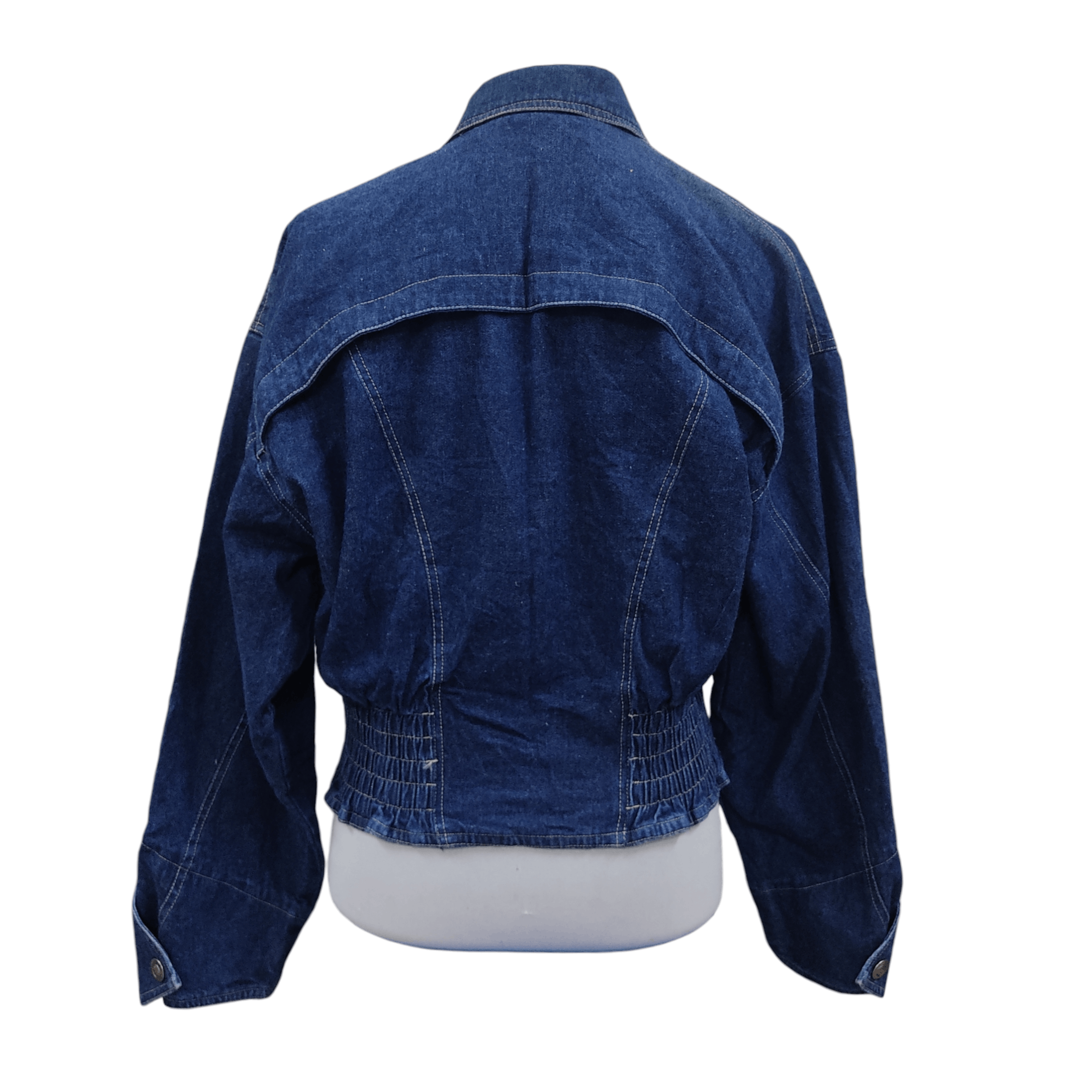 Vintage Issey Miyake Inspired 5th.St Double Collar Denim Jacket Size M / US 6-8 / IT 42-44 - 2 Thumbnail