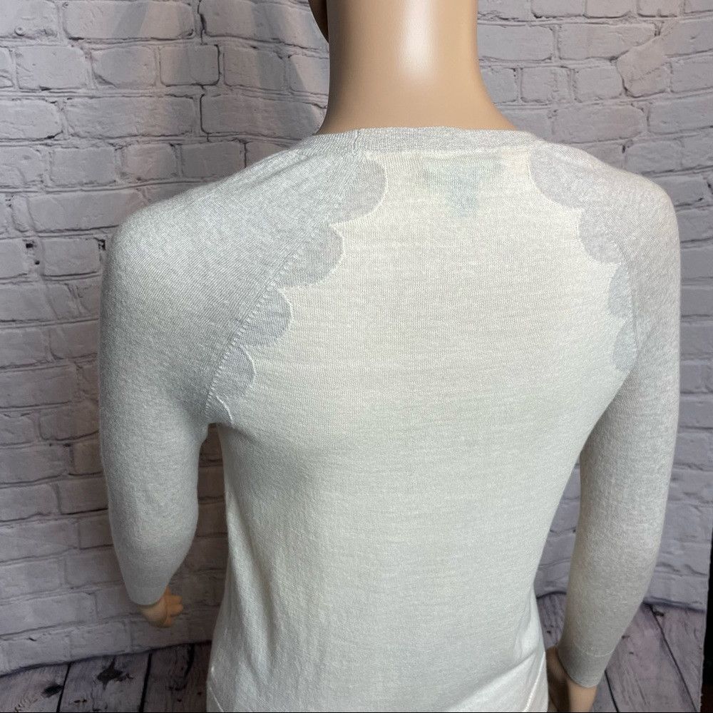 J.Crew J. Crew Merino Wool White Gray Sweater Size XXS Size XXS / US 00 / IT 34 - 4 Thumbnail