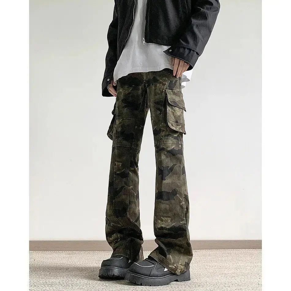 Japanese Brand Retro loose high street camouflage pocket jeans Size US 32 / EU 48 - 6 Thumbnail