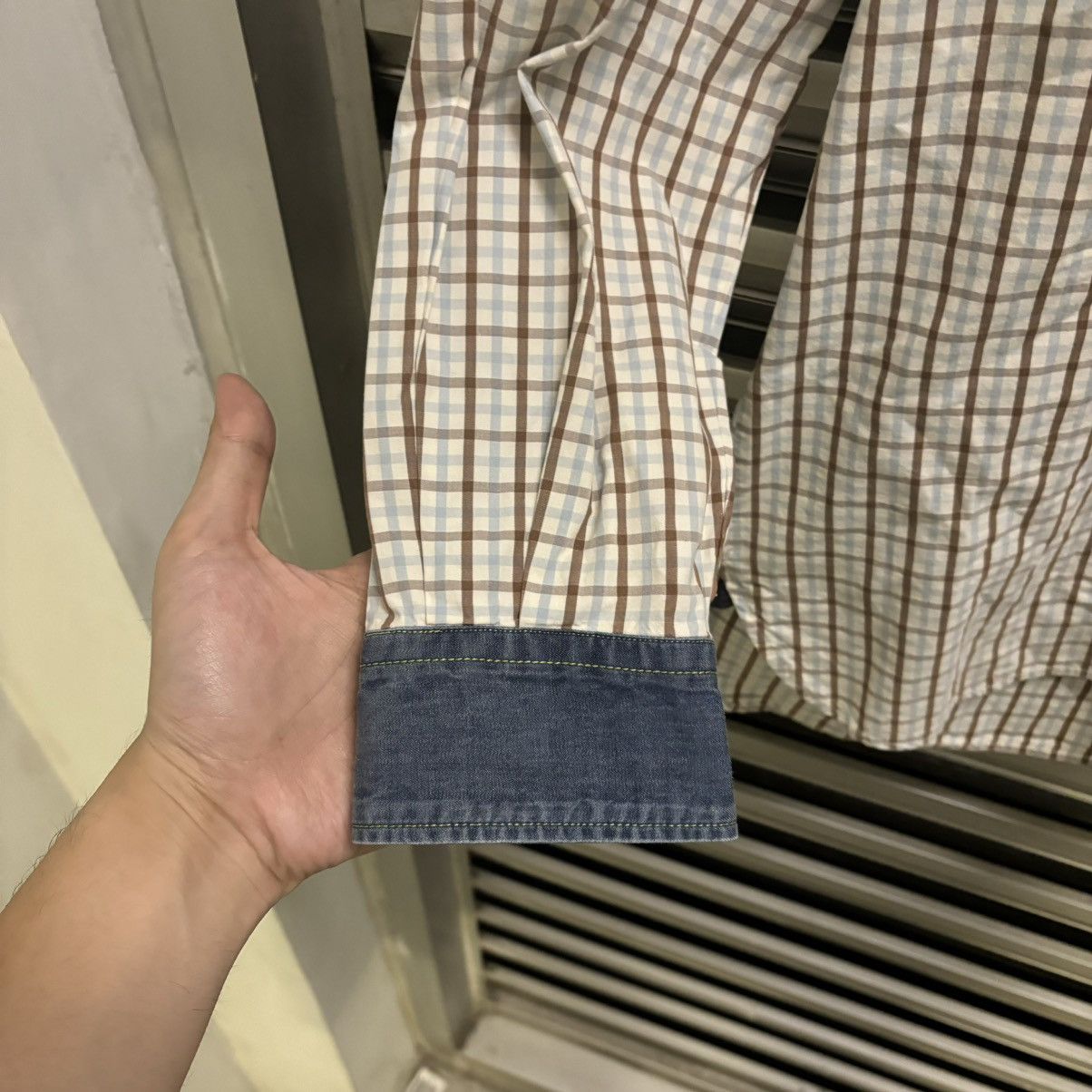 Designer John Galliano Check Shirt with Denim Details – Made in Italy Size US L / EU 52-54 / 3 - 4 Thumbnail