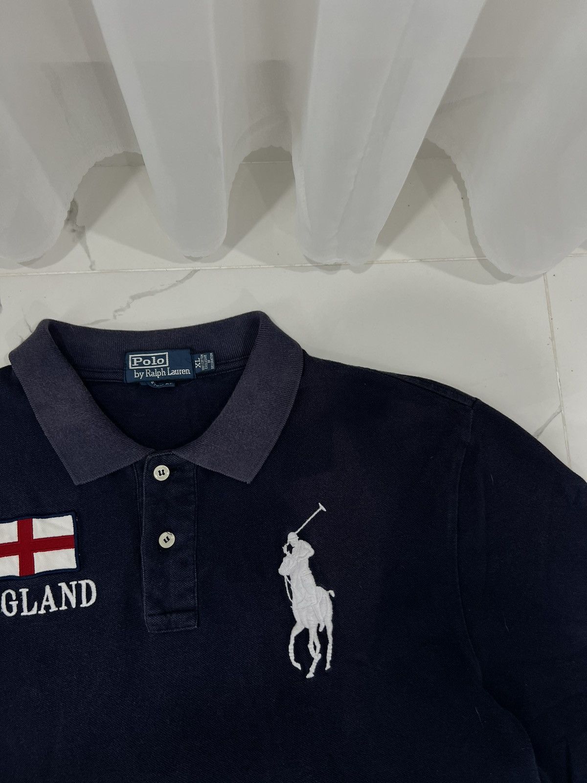 Polo Ralph Lauren × Vintage 90’s POLO RALPH LAUREN UK ENGLAND USA FLAG RARE CHIEF KEEF Size US XL / EU 56 / 4 - 3 Thumbnail